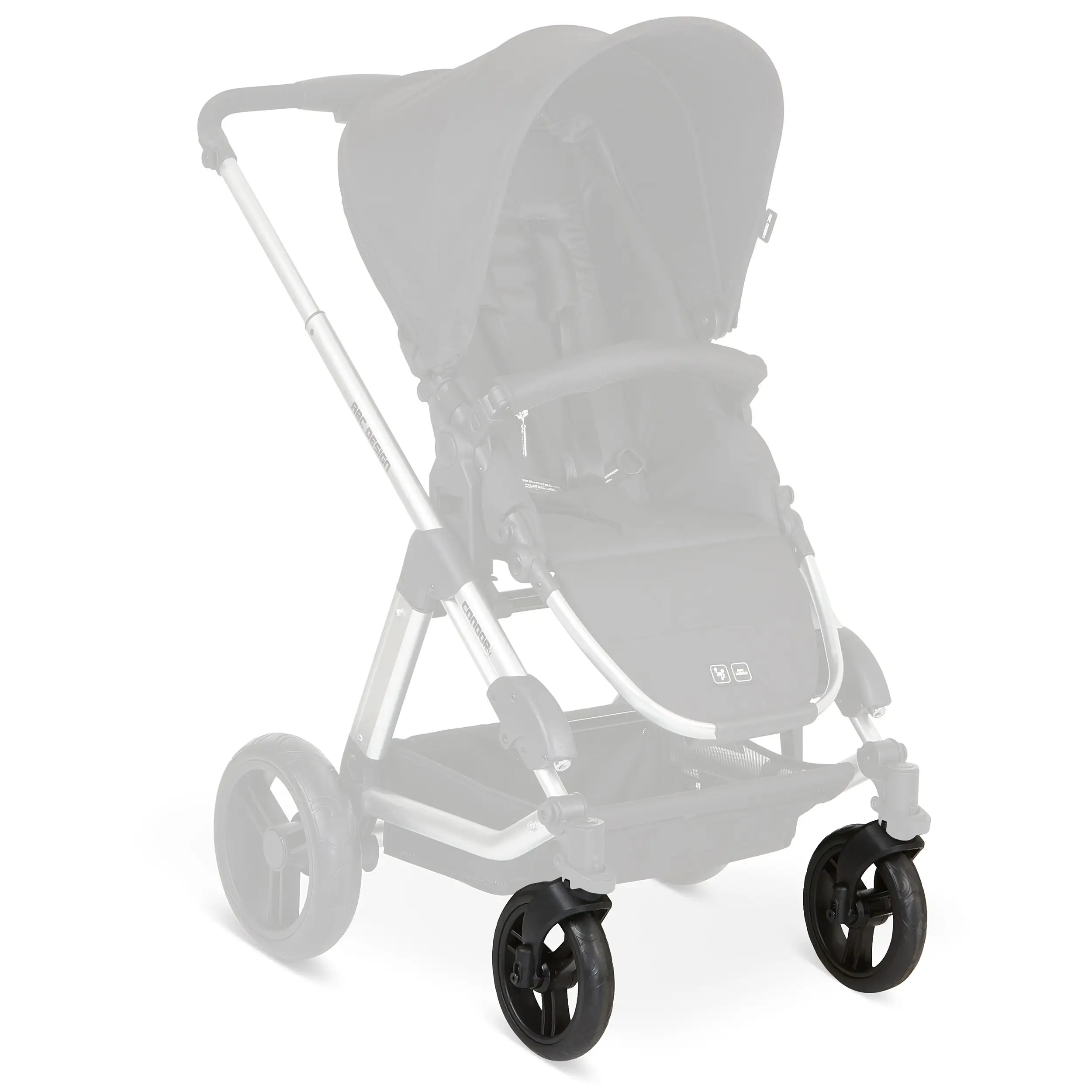 Zestaw kół przednich (2 szt.) do Zoom - EVA Black