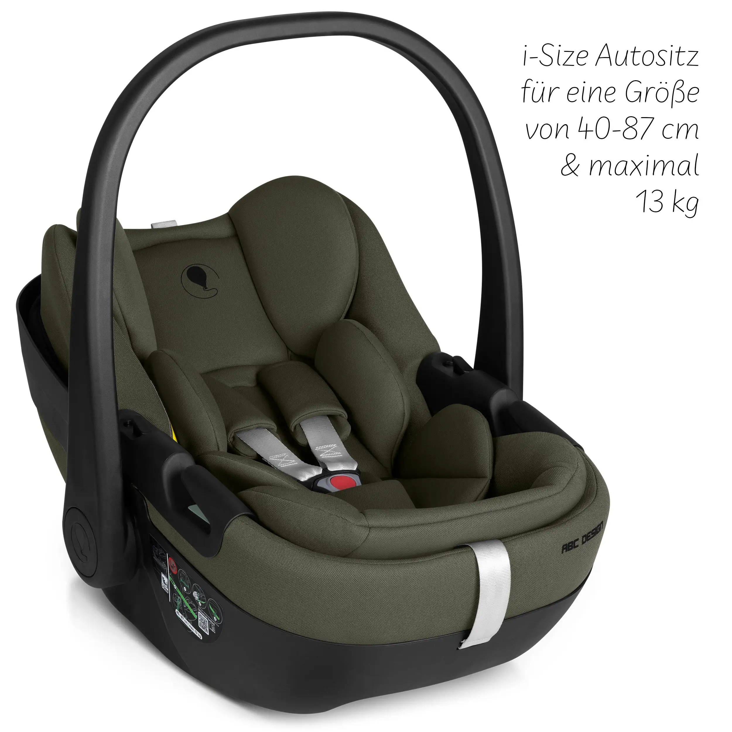 Fotelik samochodowy z funkcją leżaka Calla i-Size – Olive