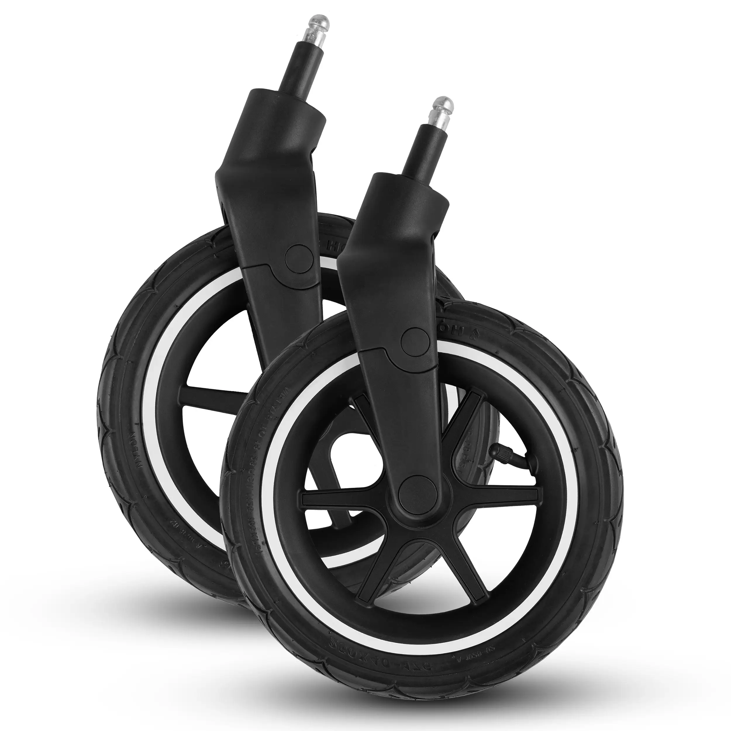 Przednie koło do przyczepki rowerowej Tour - koło pompowane Black / White Wall