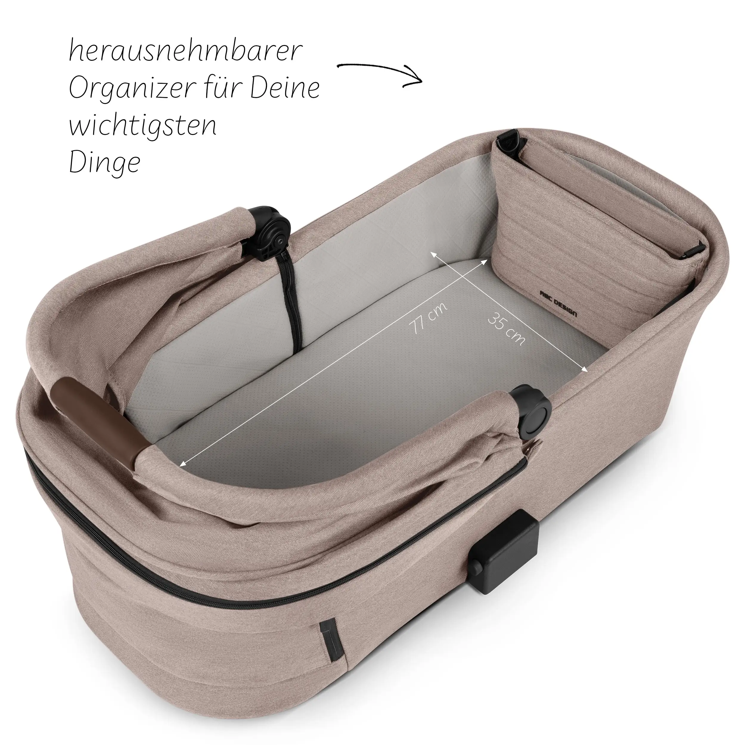 4in1-Kinderwagen-Set Salsa 5 Air inkl. Babyschale Calla mit Liegefunktion - Camel