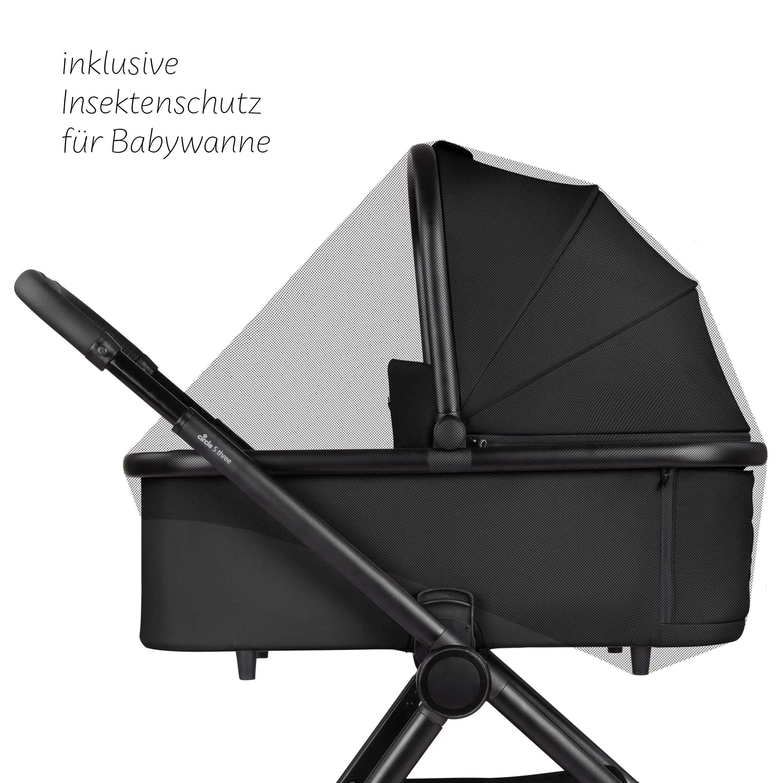 Zestaw akcesoriów do wózka - torba do przewijania, śpiworek zimowy, folia przeciwdeszczowa i moskitiera - Black