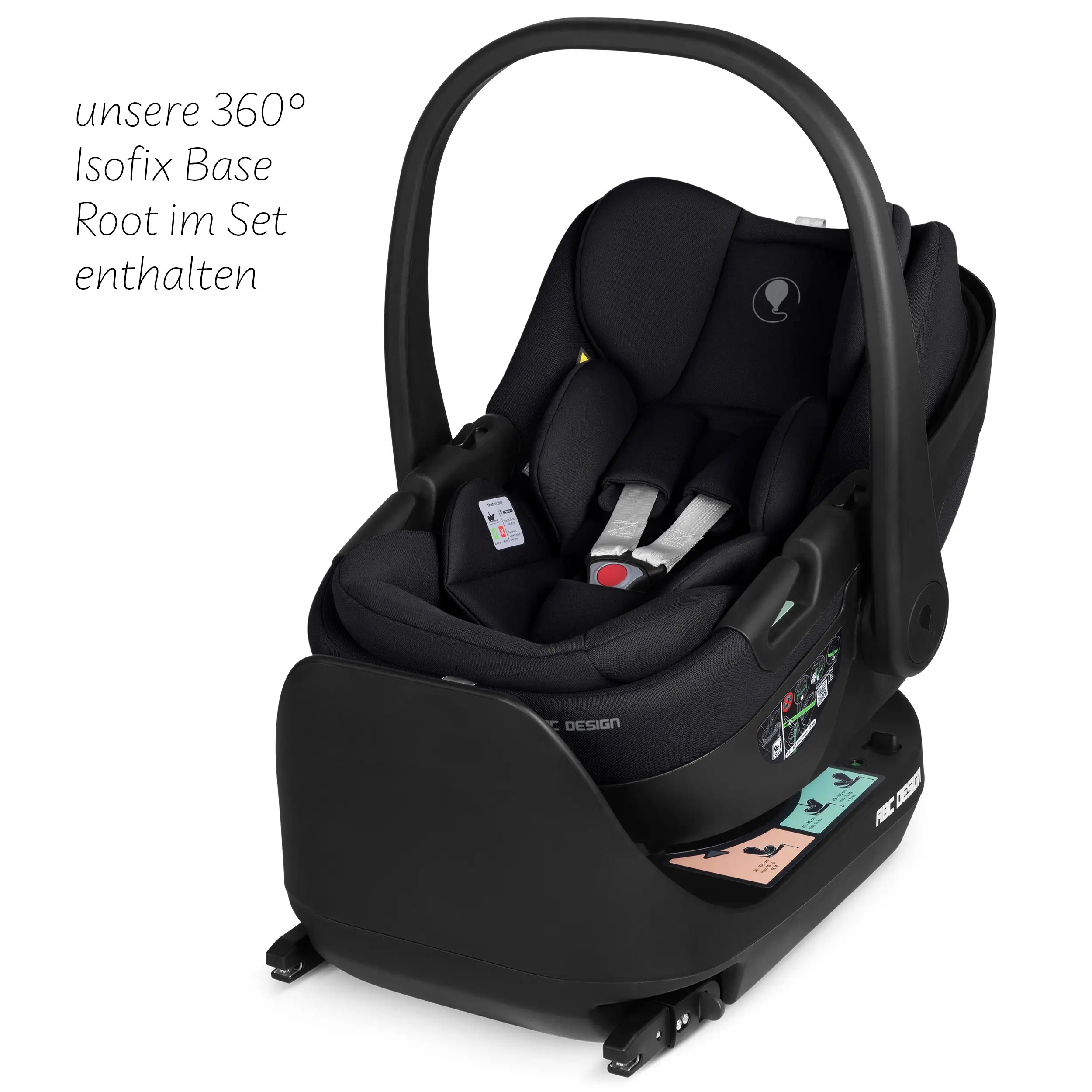 Zestaw wózka 4w1 Salsa Core z fotelikiem Calla z funkcją leżaczka i podstawą Isofix Root – Ink