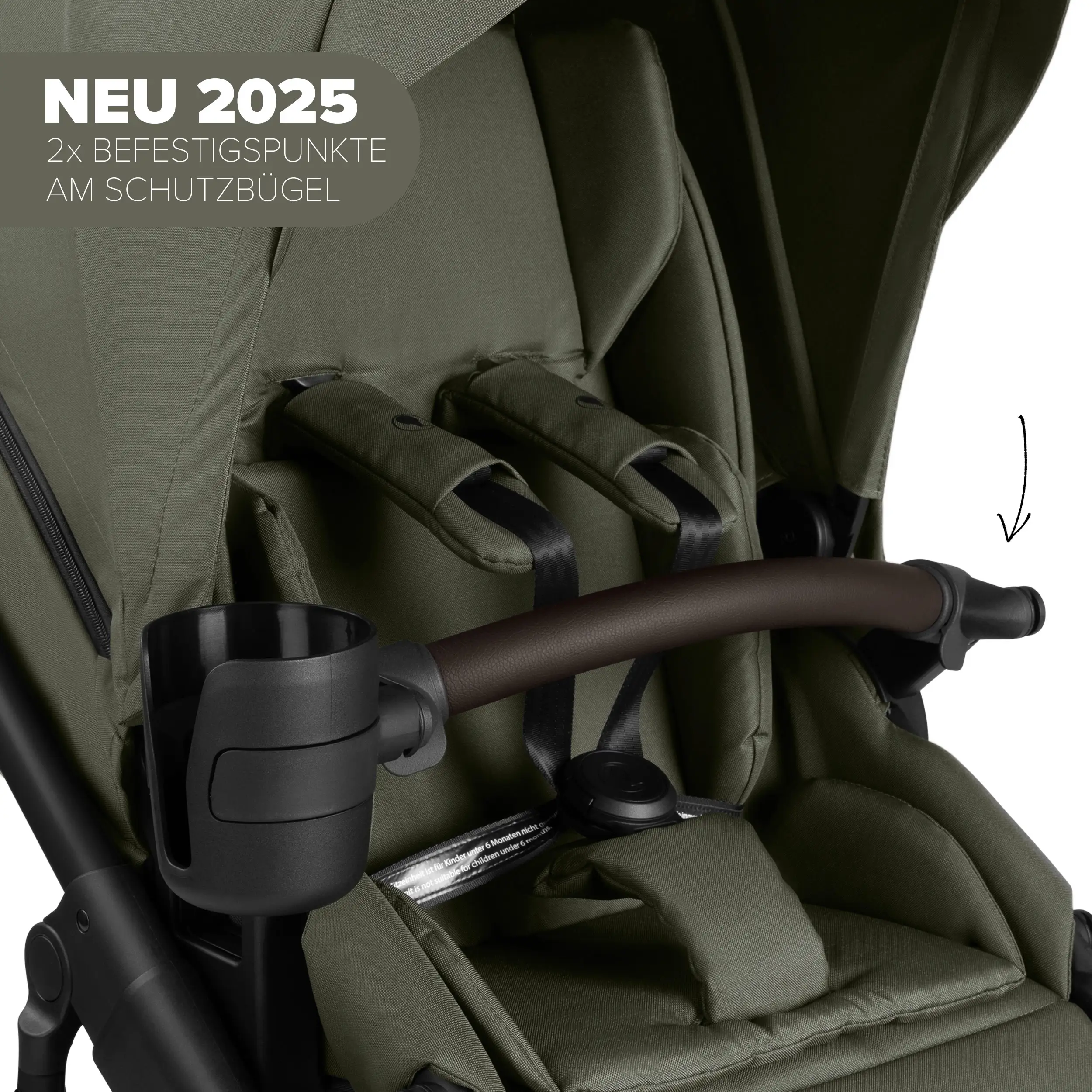 3in1-Kinderwagen-Set Salsa 5 Air inkl. Babyschale Calla mit Liegefunktion - Avocado