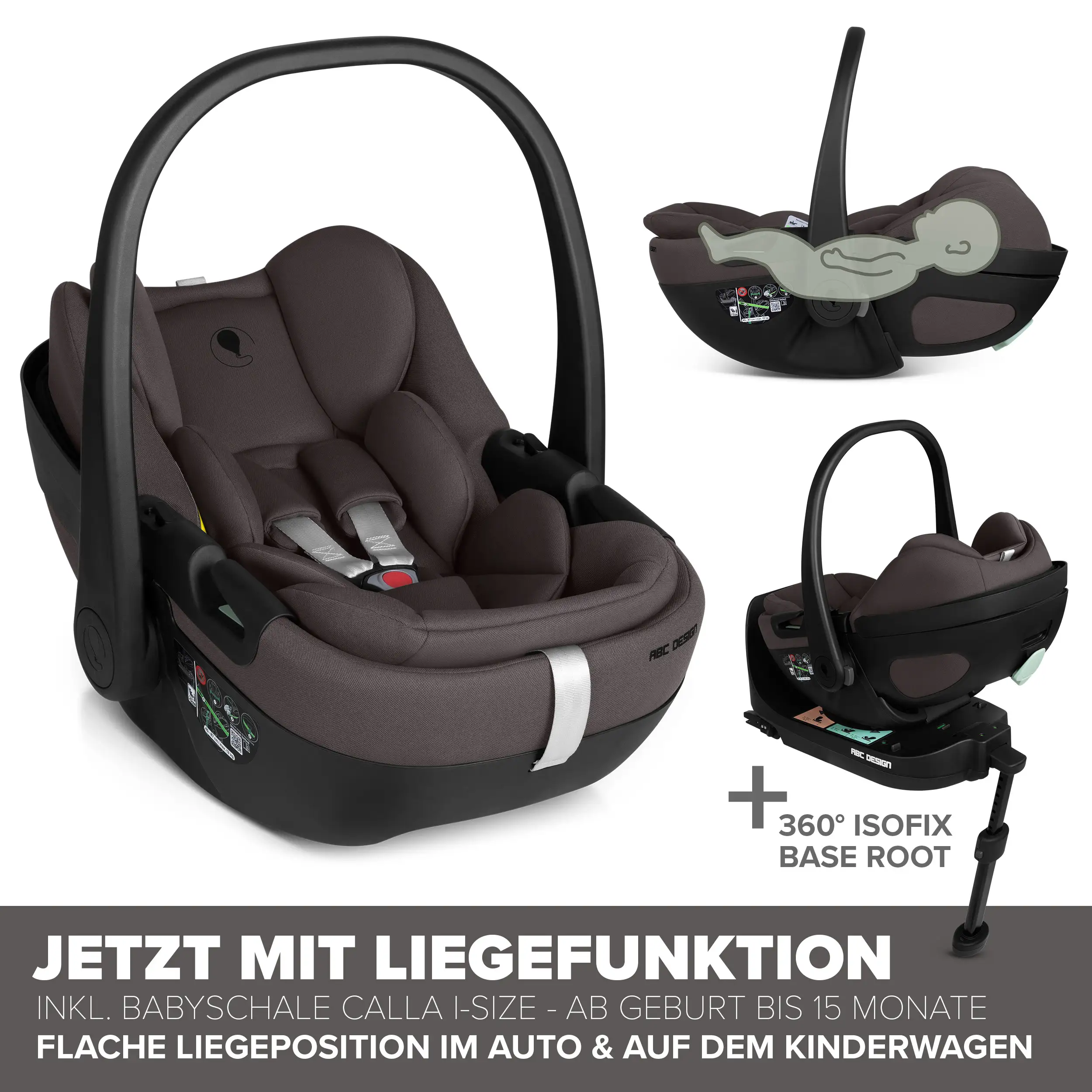 Zestaw wózka 4w1 Salsa Core z fotelikiem Calla z funkcją leżaczka i podstawą Isofix Root – Falcon
