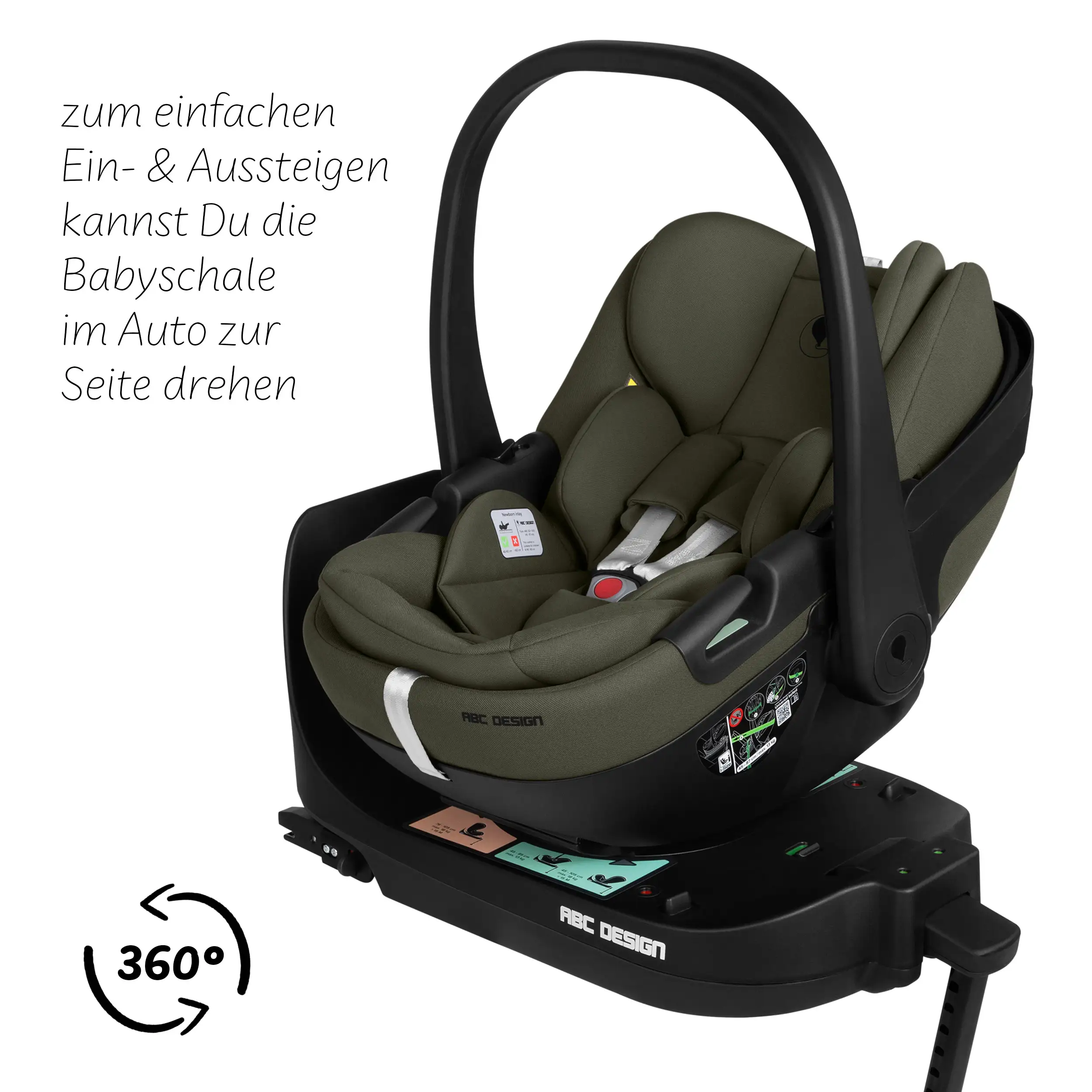 Zestaw wózka 4w1 Salsa Core z fotelikiem Calla z funkcją leżaczka i podstawą Isofix Root - Olive