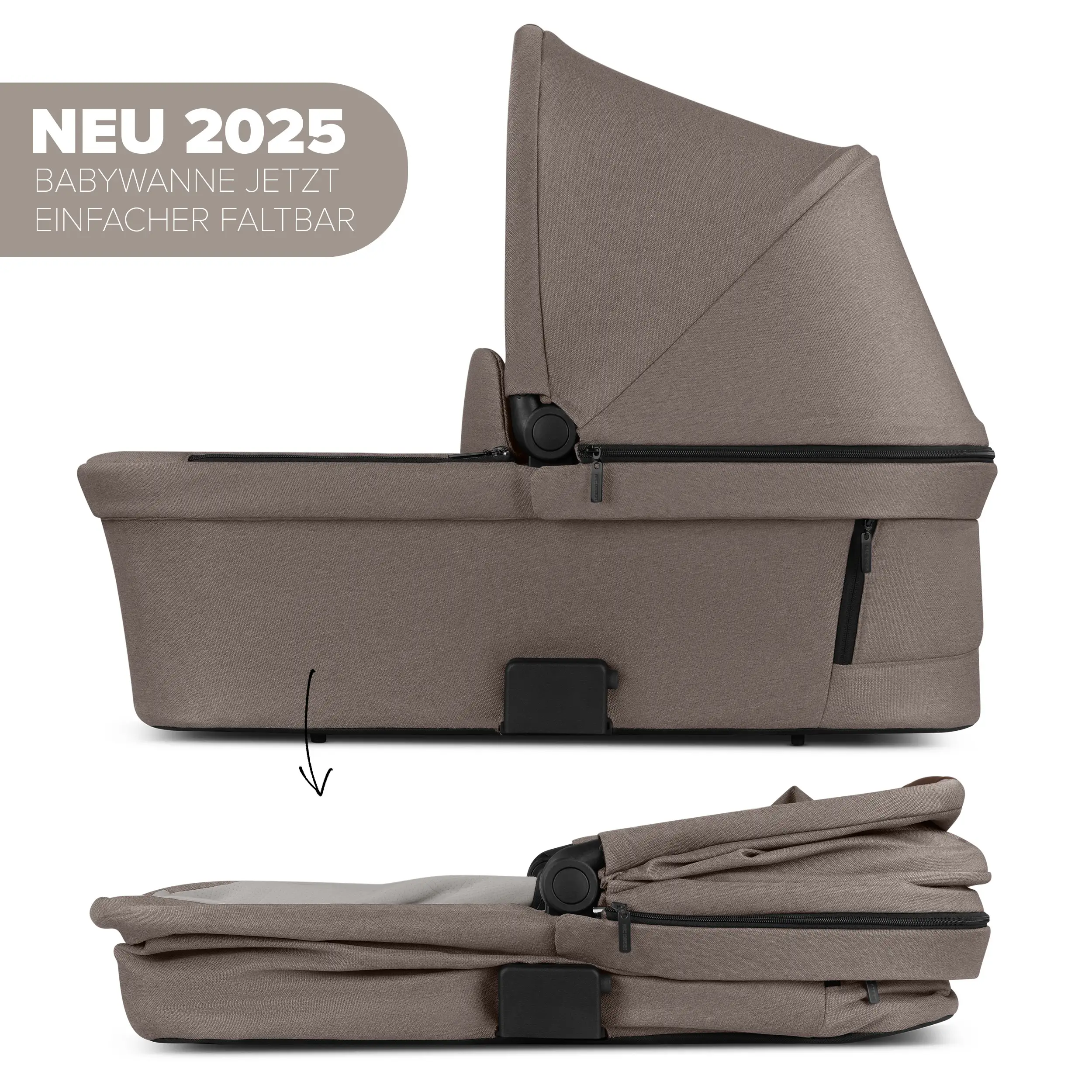 3in1-Kinderwagen-Set Samba 2 inkl. Babyschale Calla mit Liegefunktion - Nature