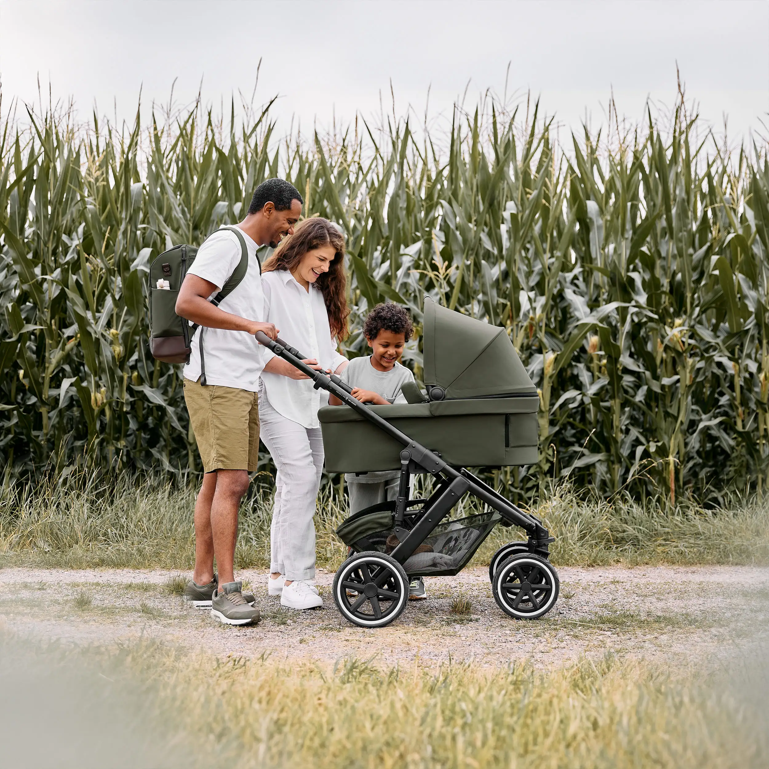 4in1-Kinderwagen-Set Salsa 5 Air inkl. Babyschale Calla mit Liegefunktion - Avocado