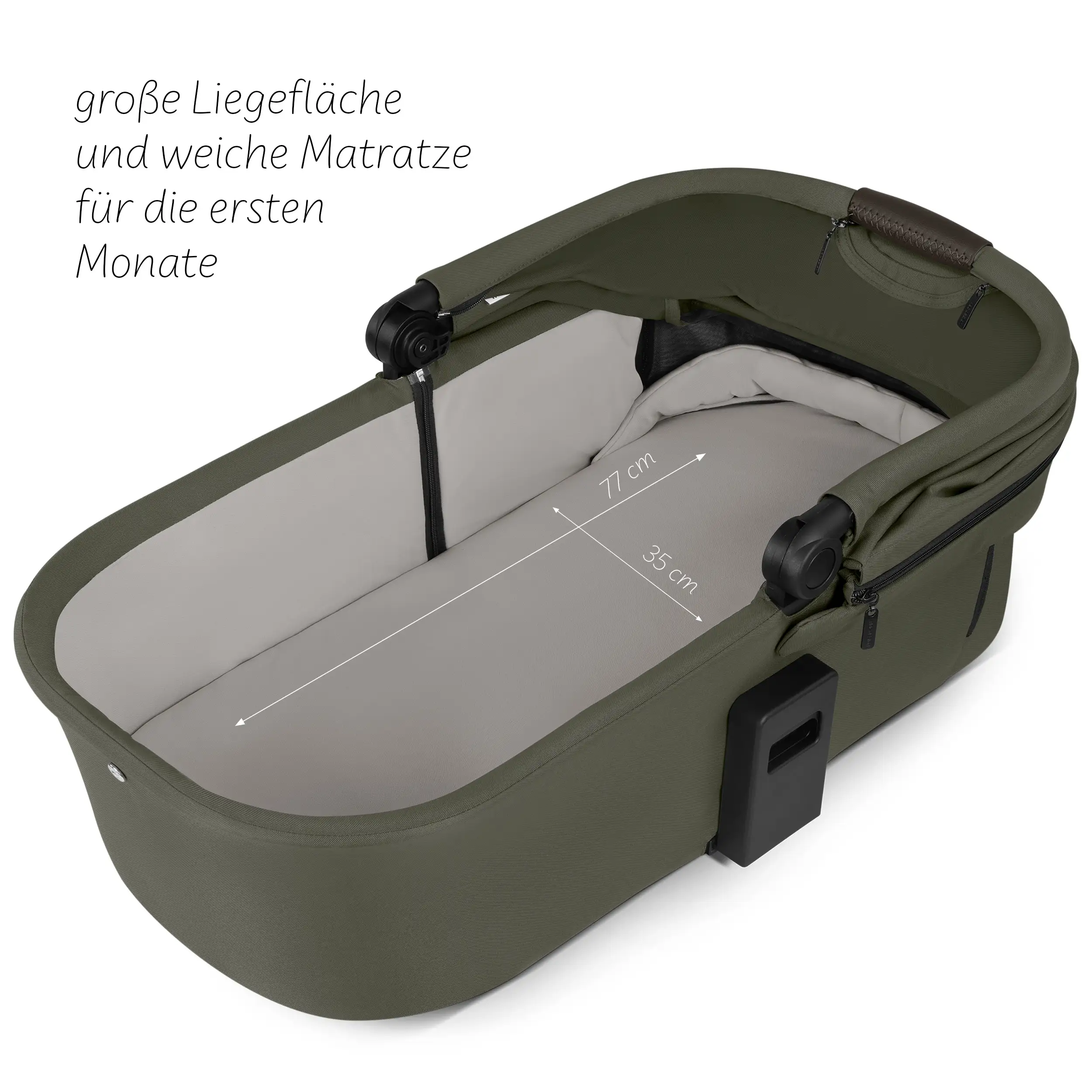 Zestaw wózka 4w1 Salsa Core z fotelikiem Calla z funkcją leżaczka i podstawą Isofix Root - Olive