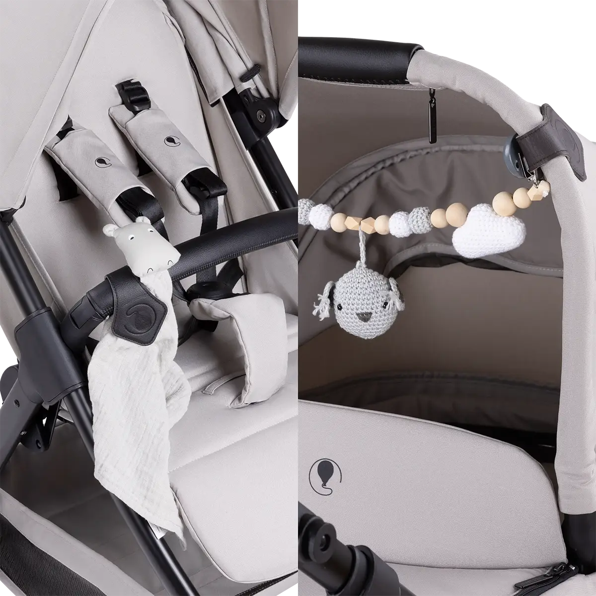 Uniwersalne mocowanie do wózków dziecięcych itp.