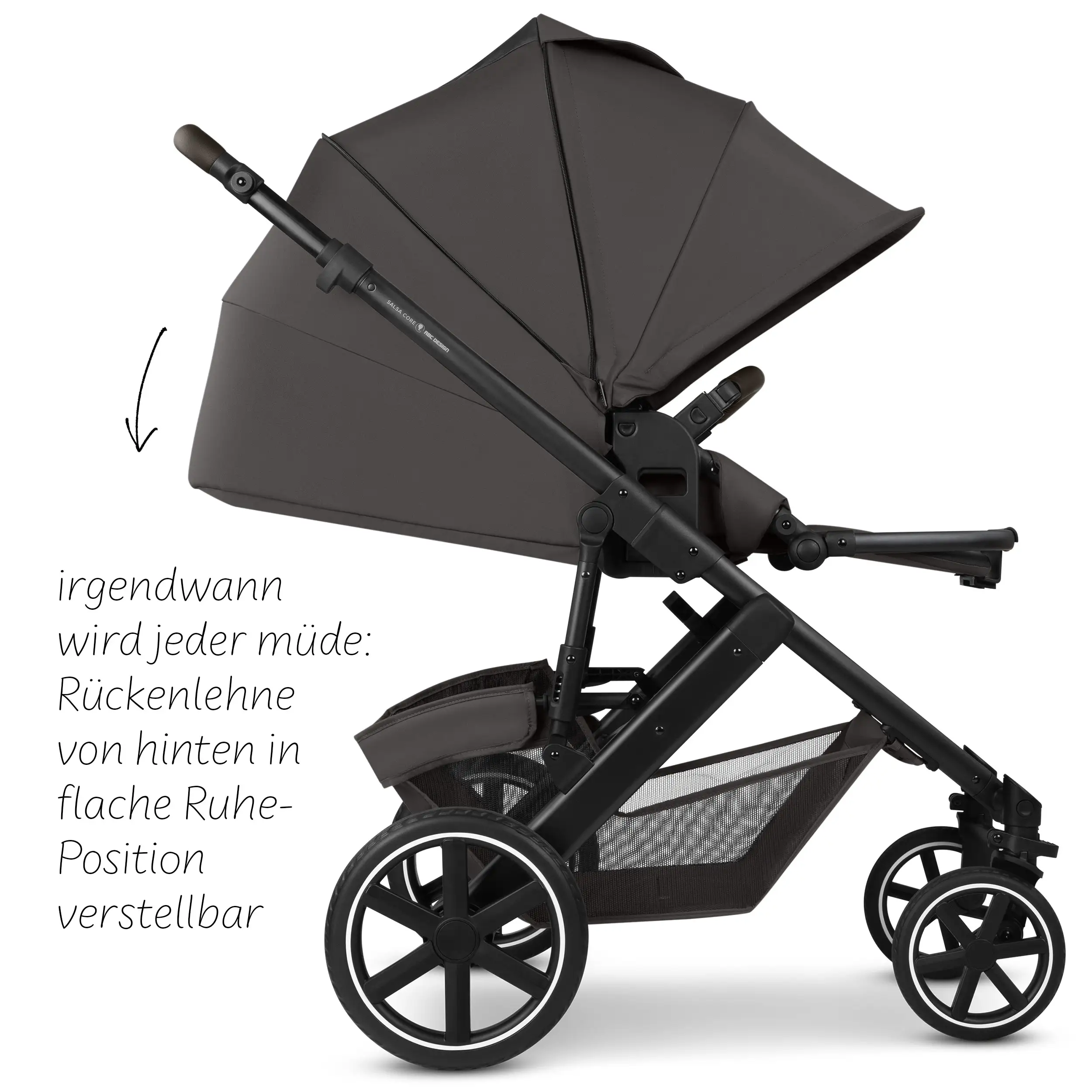 Zestaw wózka 4w1 Salsa Core z fotelikiem Calla z funkcją leżaczka i podstawą Isofix Root – Falcon