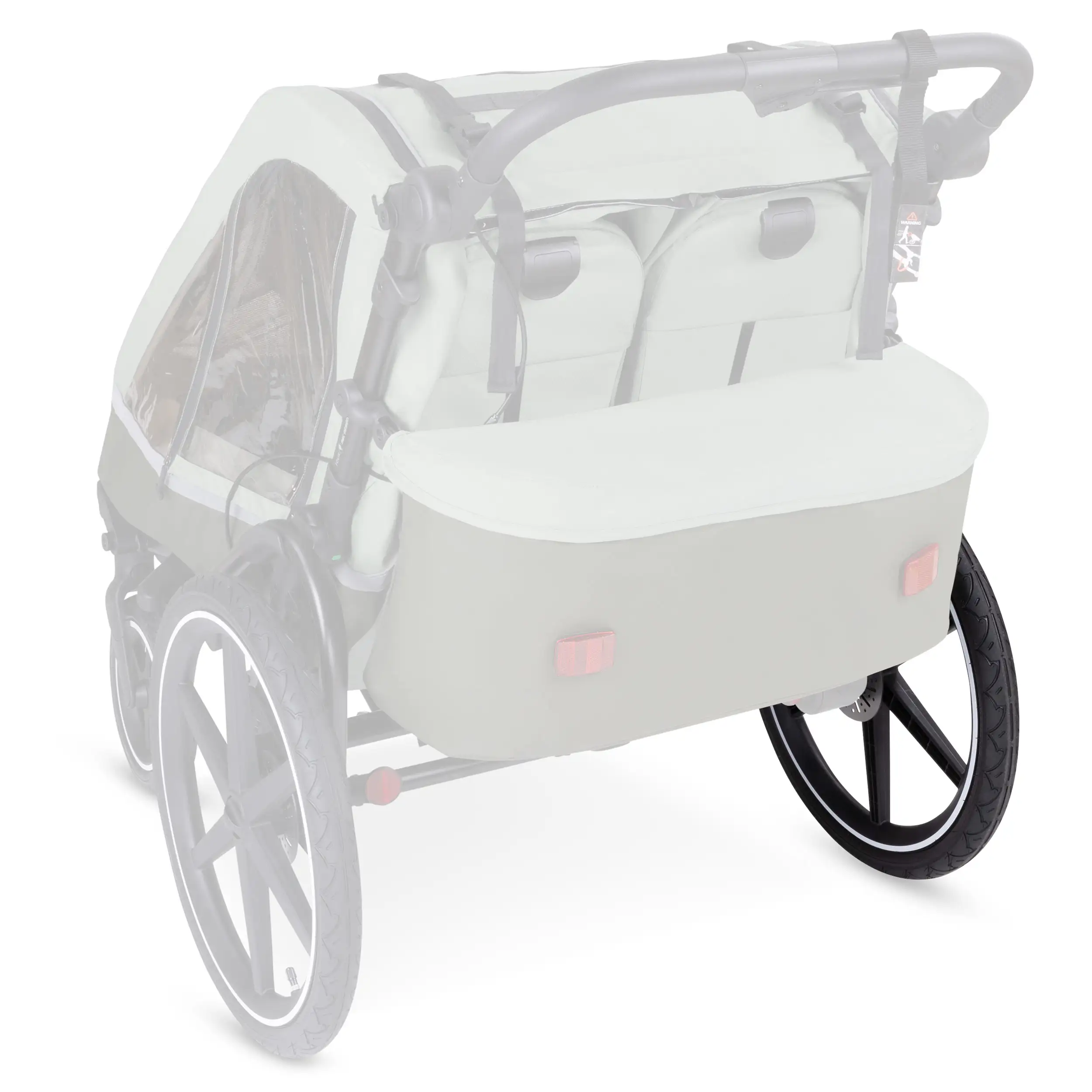 Tylne koło do przyczepki rowerowej Tour - koło pompowane Black / White Wall