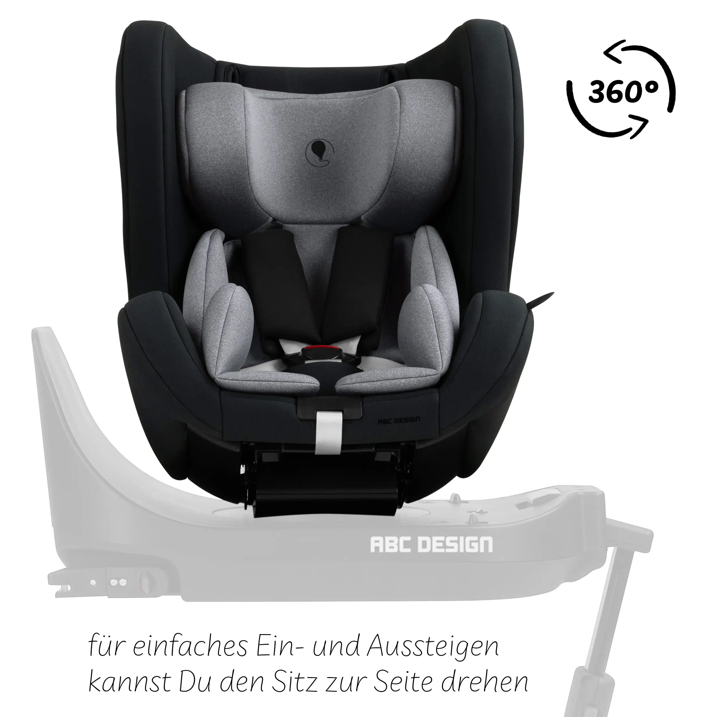 Fotelik samochodowy Lily i-Size z obrotową bazą ISOFIX Root - Graphite