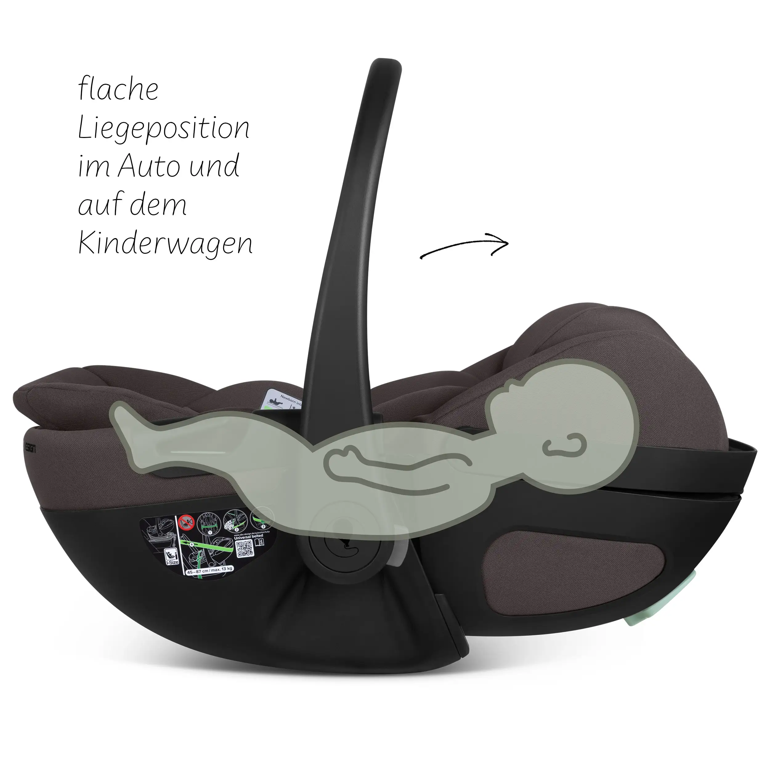 Fotelik samochodowy z funkcją leżaka Calla i-Size – Falcon