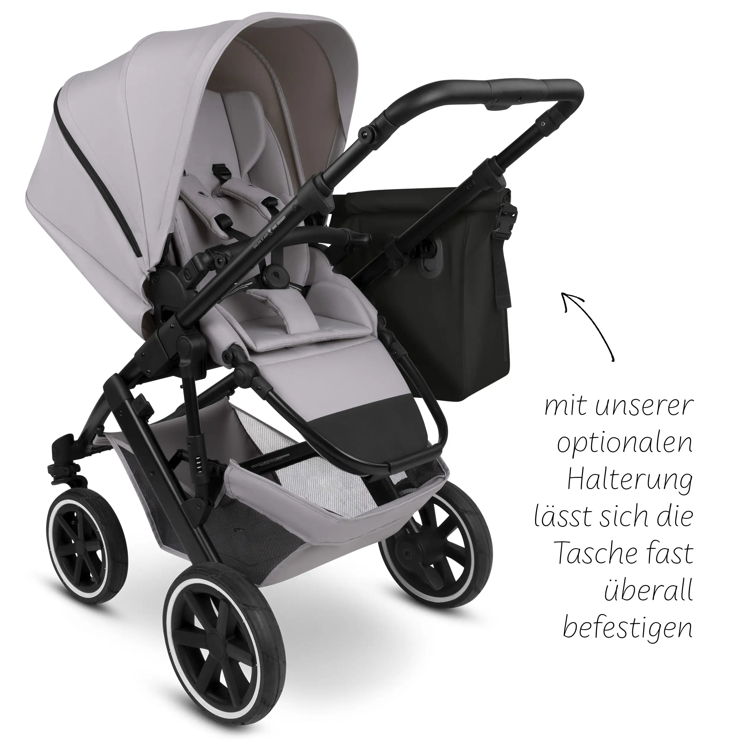 Torba podsiodłowa Sion 20L do wózka, przyczepki rowerowej i na co dzień - Ink