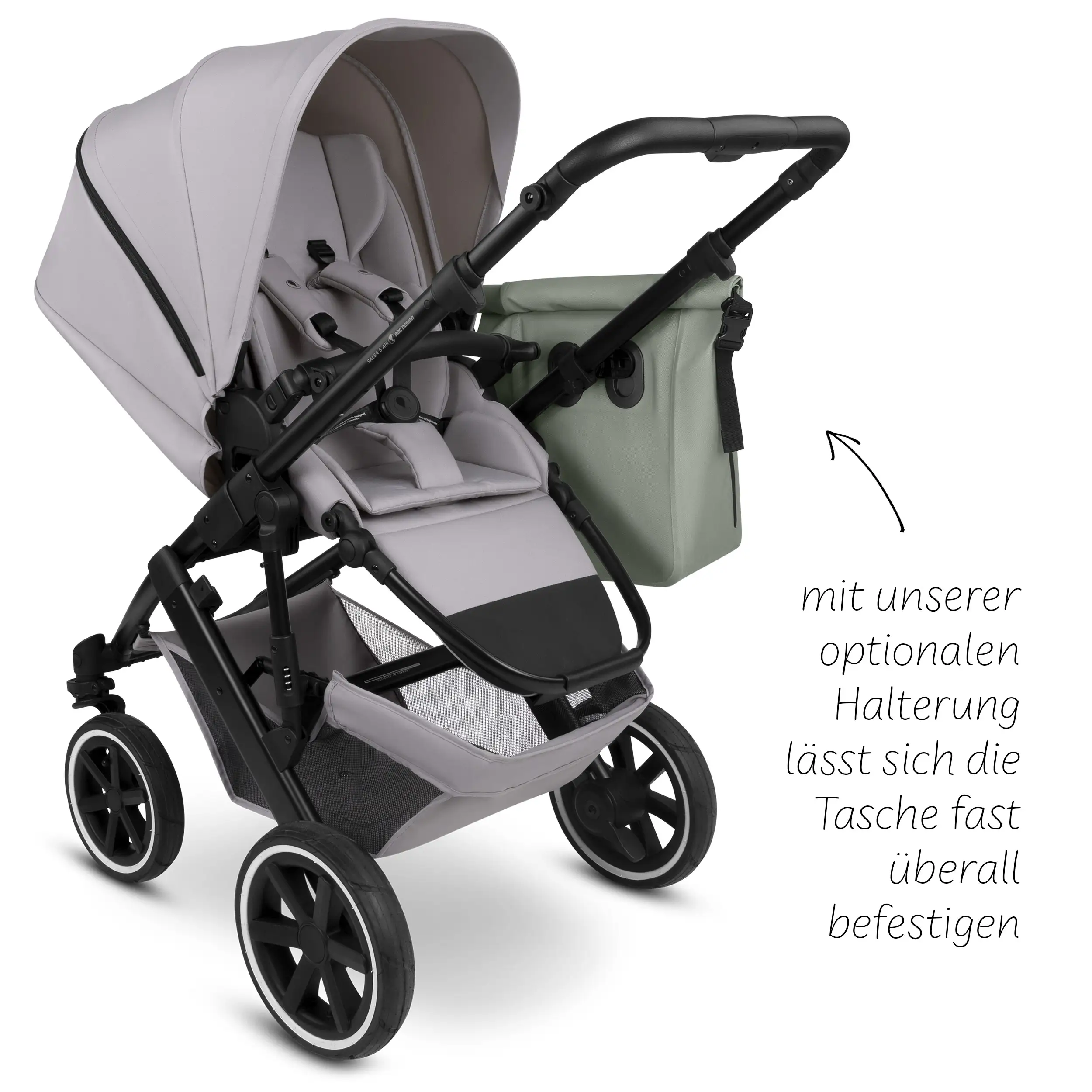 Torba podsiodłowa Sion 20L do wózka, przyczepki rowerowej i na co dzień - Pine