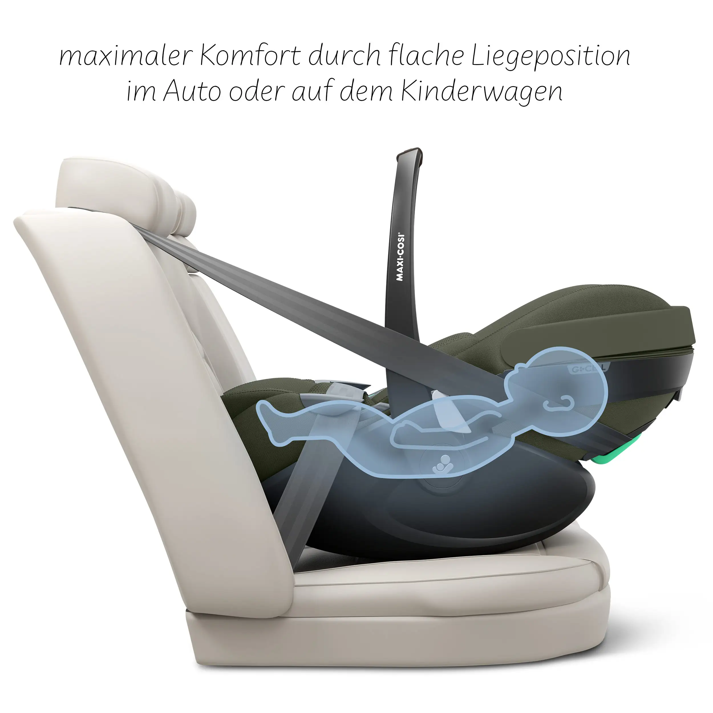 Zestaw wózka 3w1 Salsa 5 Air z fotelikiem Maxi Cosi Pebble 360 Pro 2 - Avocado