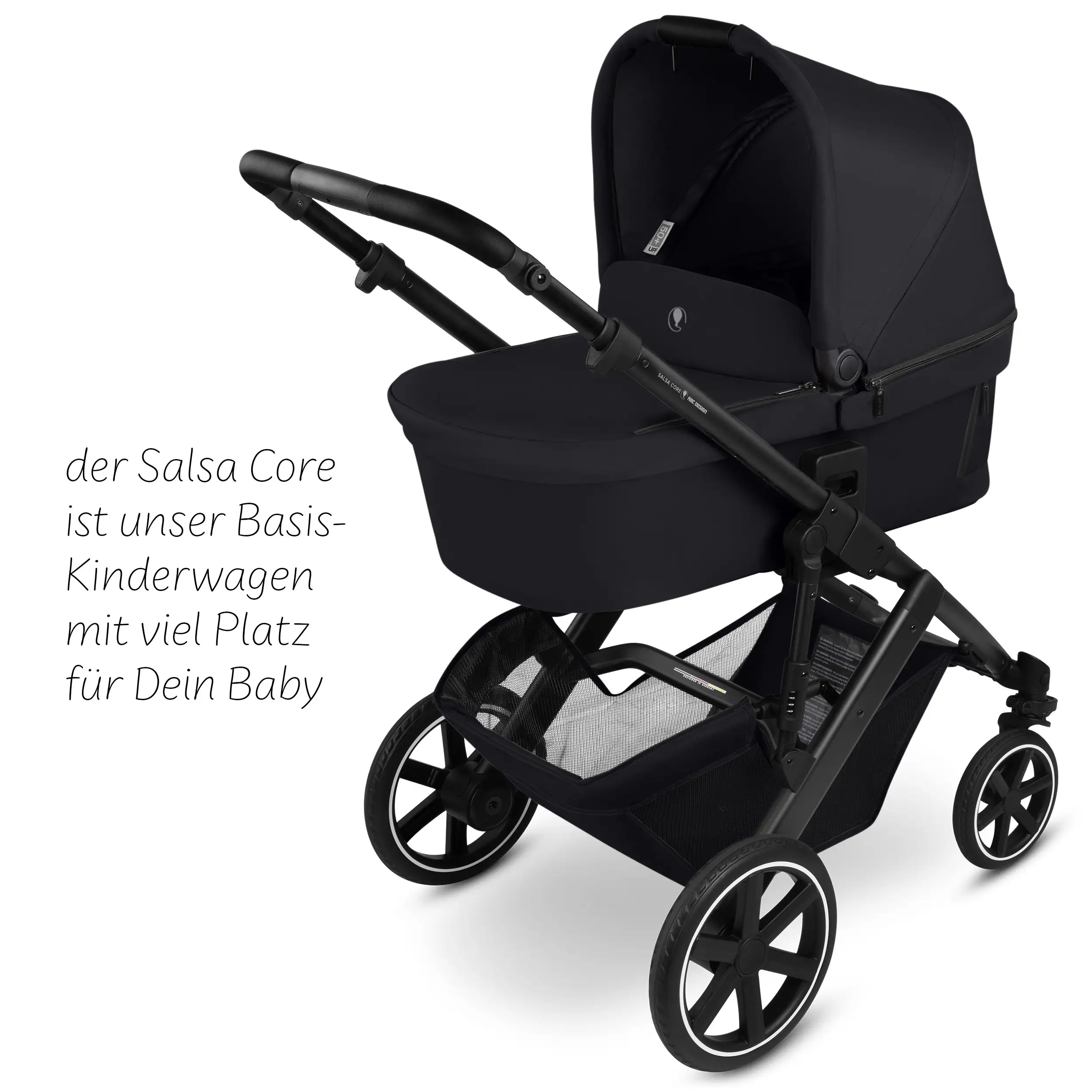 Zestaw wózka 4w1 Salsa Core z fotelikiem Calla z funkcją leżaczka i podstawą Isofix Root – Ink
