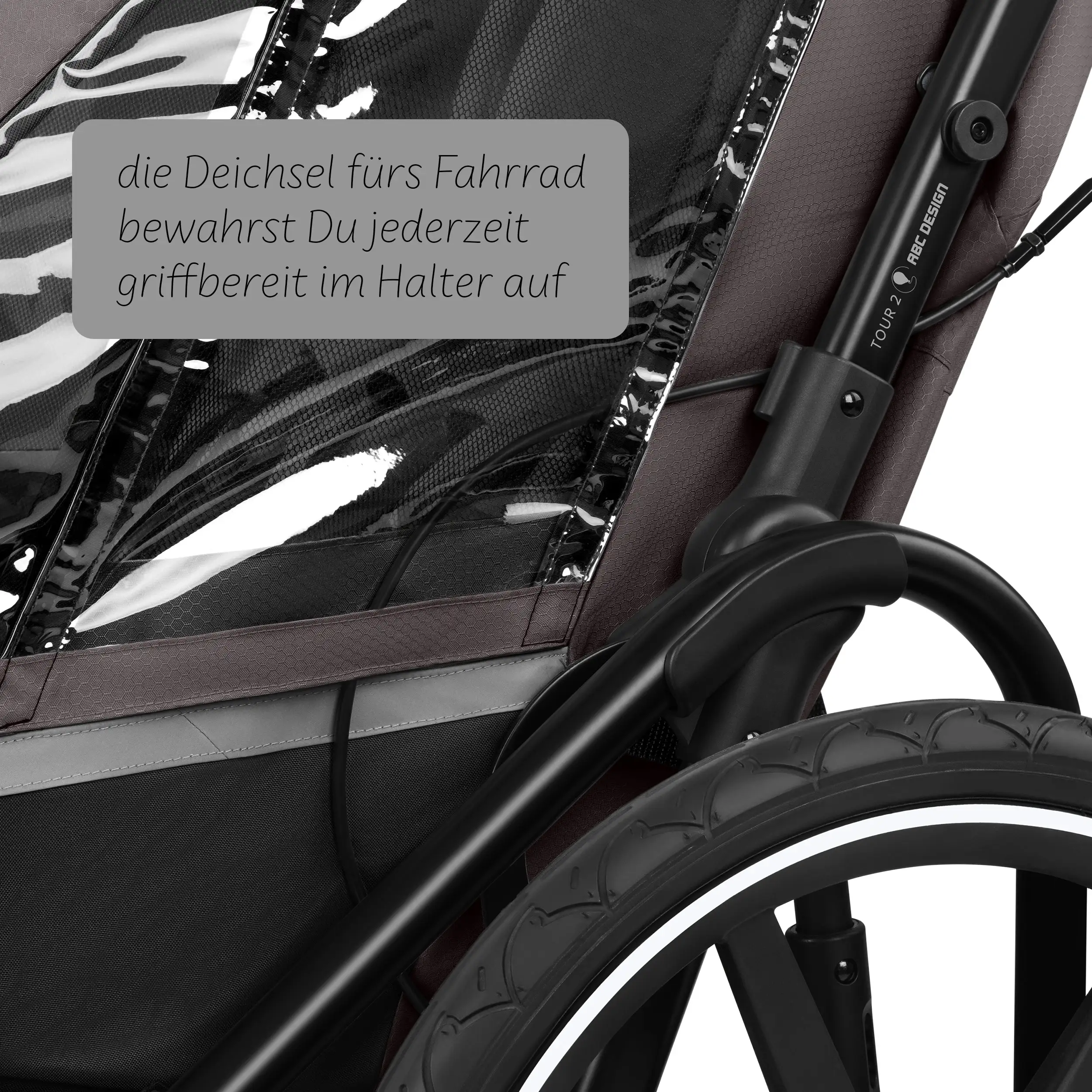 Przyczepka rowerowa Tour 2 z 2 wygodnymi fotelikami i Kołami pneumatycznymi – Falcon