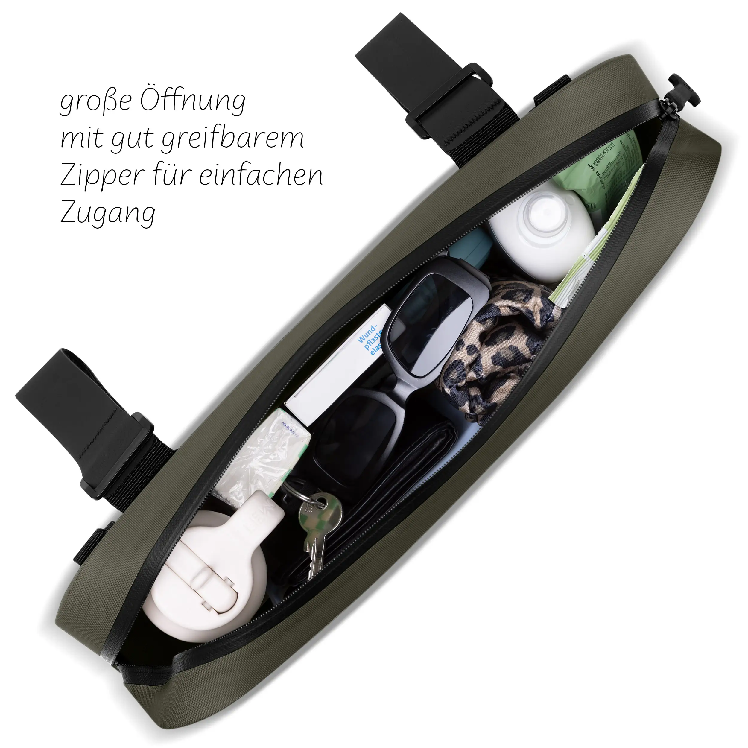 Torba podsiodłowa Genf 4,5L do wózka, roweru i na co dzień - Avocado