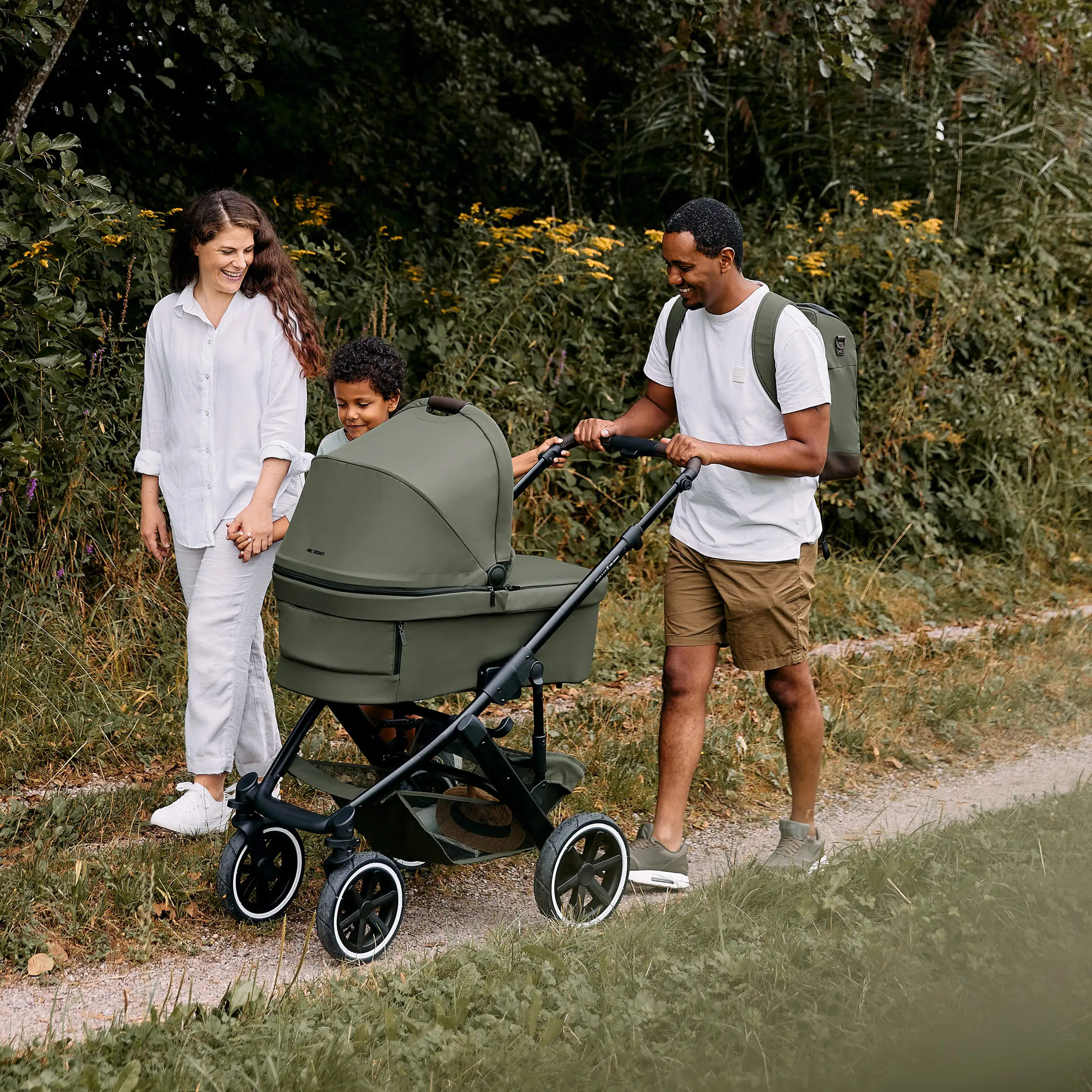3in1-Kinderwagen-Set Salsa 5 Air inkl. Babyschale Calla mit Liegefunktion - Avocado