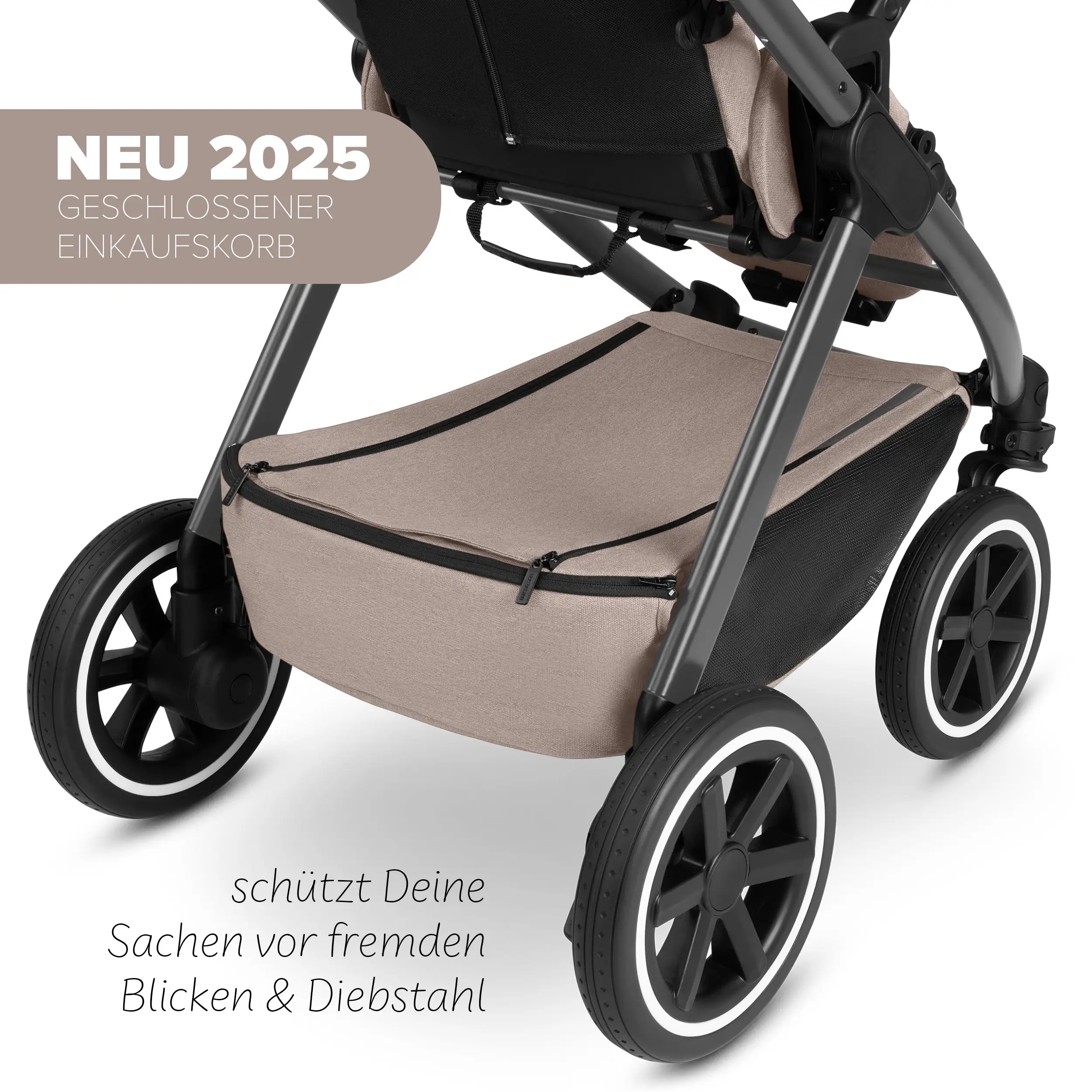 4in1-Kinderwagen-Set Samba 2 inkl. Babyschale Calla mit Liegefunktion - Camel