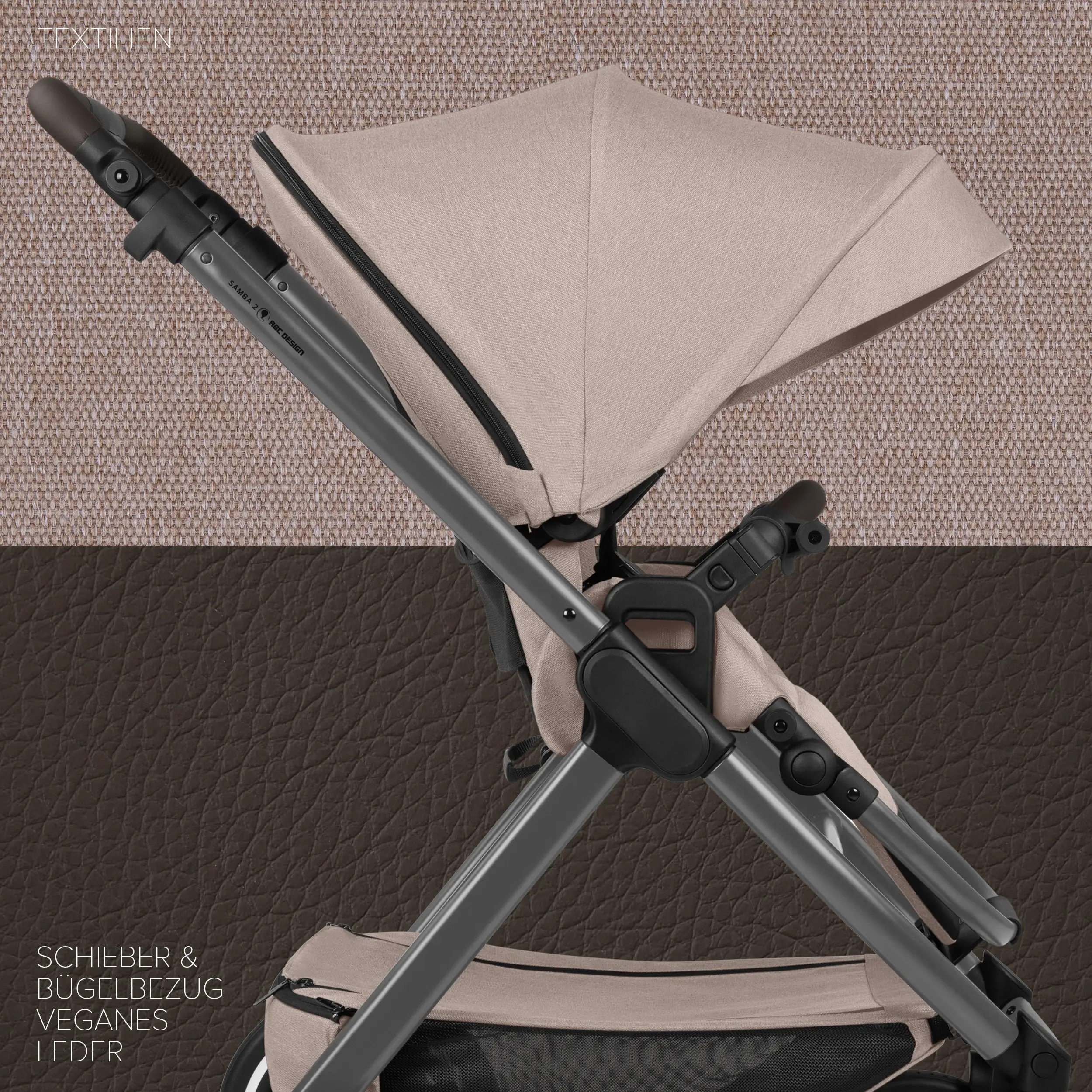 Zestaw Travel Samba 2 z fotelikiem samochodowym dla noworodka - Camel