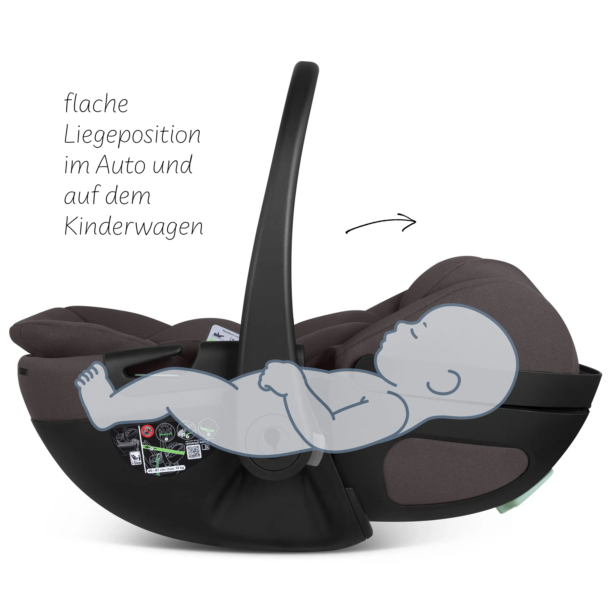 Fotelik samochodowy z funkcją leżaka Calla i-Size – Falcon