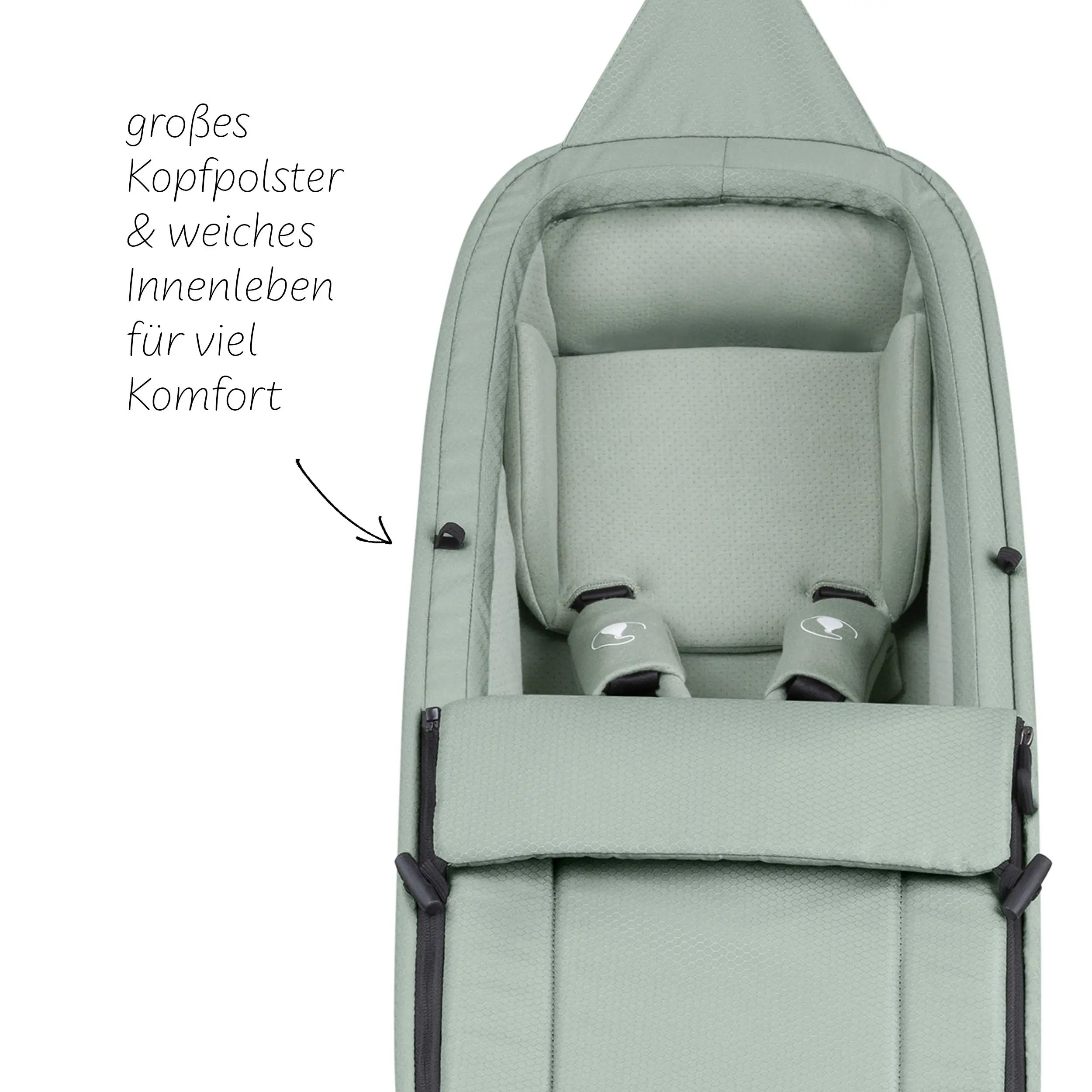 Wkładka dla noworodka do przyczepki rowerowej Tour - Olive