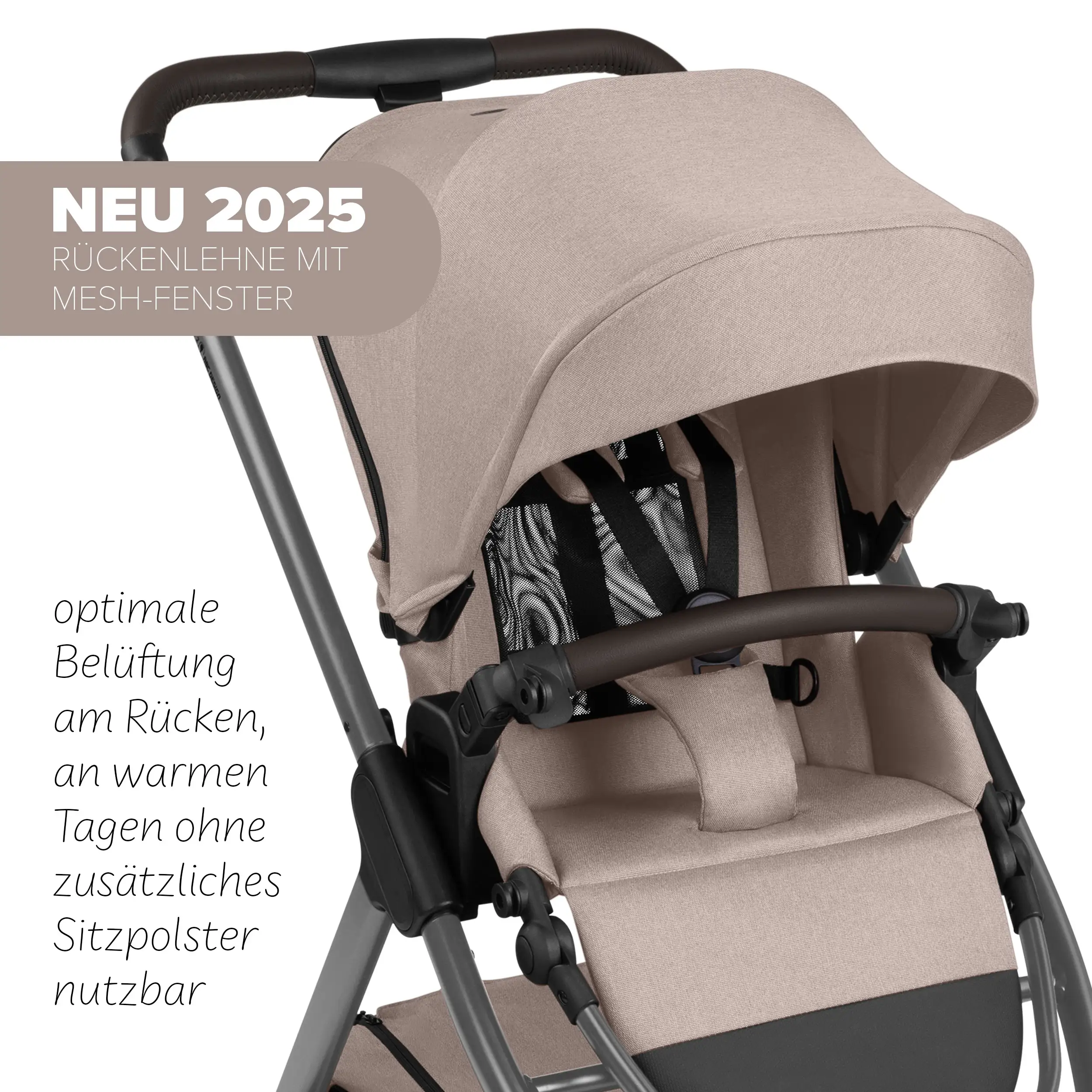 4in1-Kinderwagen-Set Samba 2 inkl. Babyschale Calla mit Liegefunktion - Camel