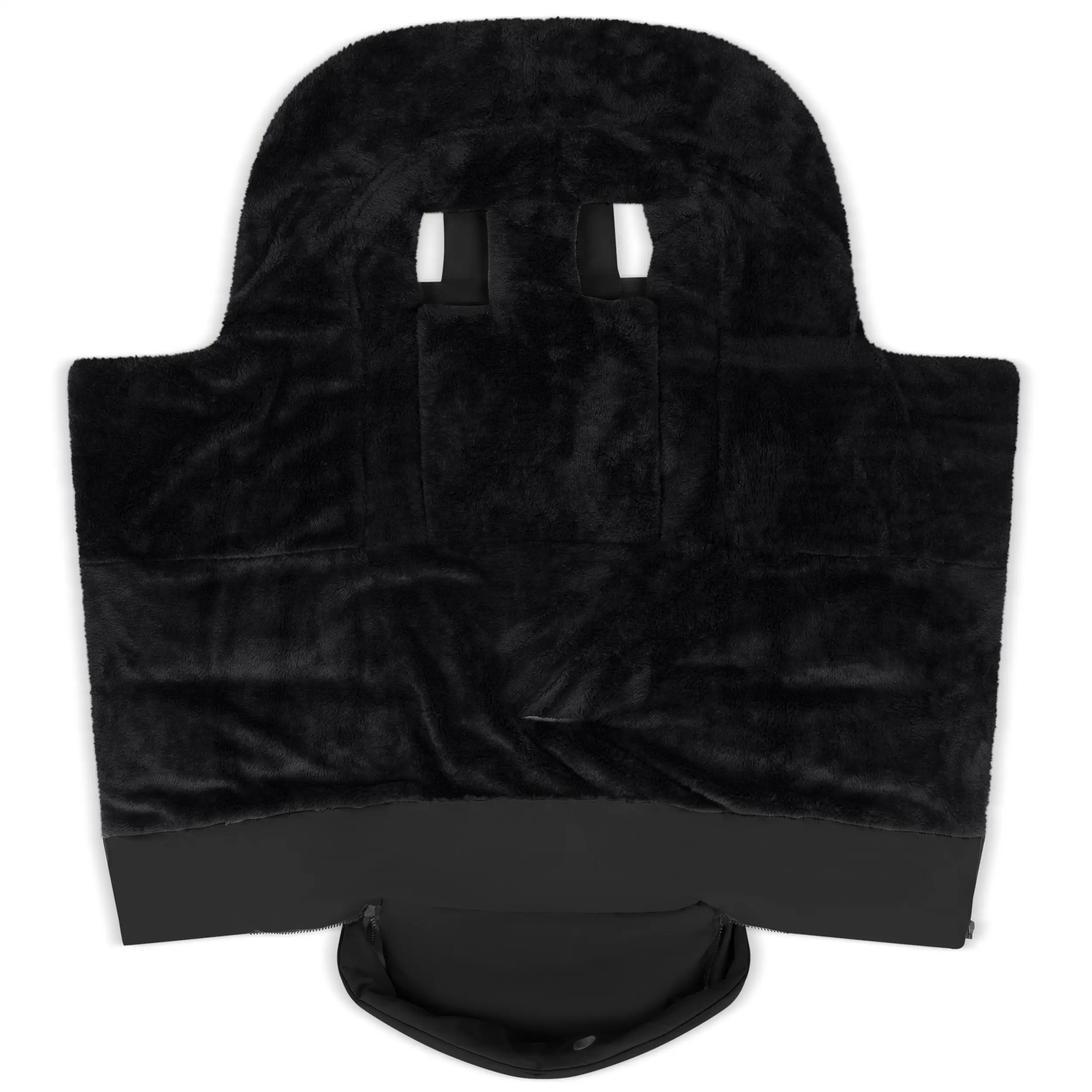 Zestaw akcesoriów do wózka - torba do przewijania, śpiworek zimowy, folia przeciwdeszczowa i moskitiera - Black