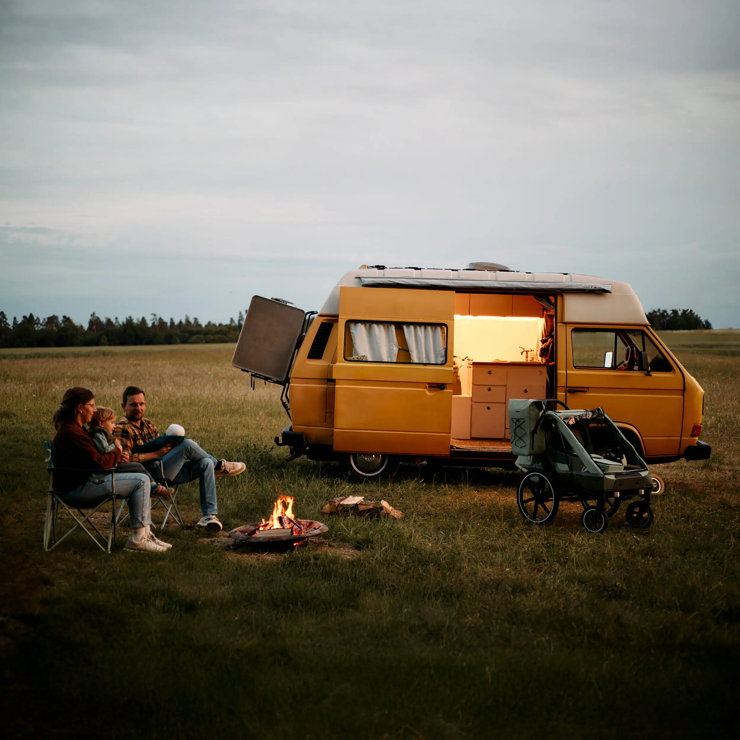 Torba podsiodłowa Sion 20L do wózka, przyczepki rowerowej i na co dzień - Pine