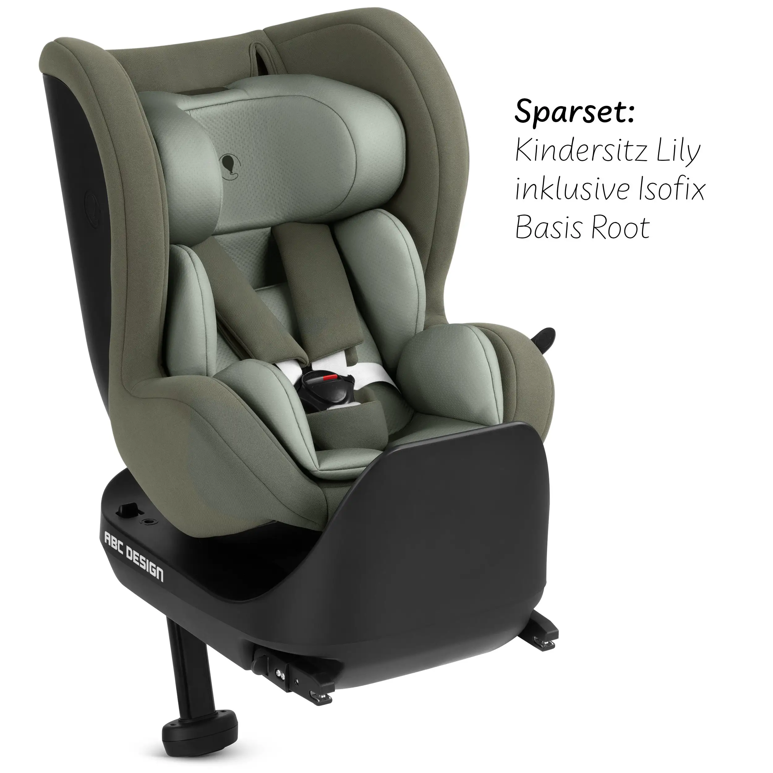 Fotelik samochodowy Lily i-Size z obrotową bazą ISOFIX Root - Sage