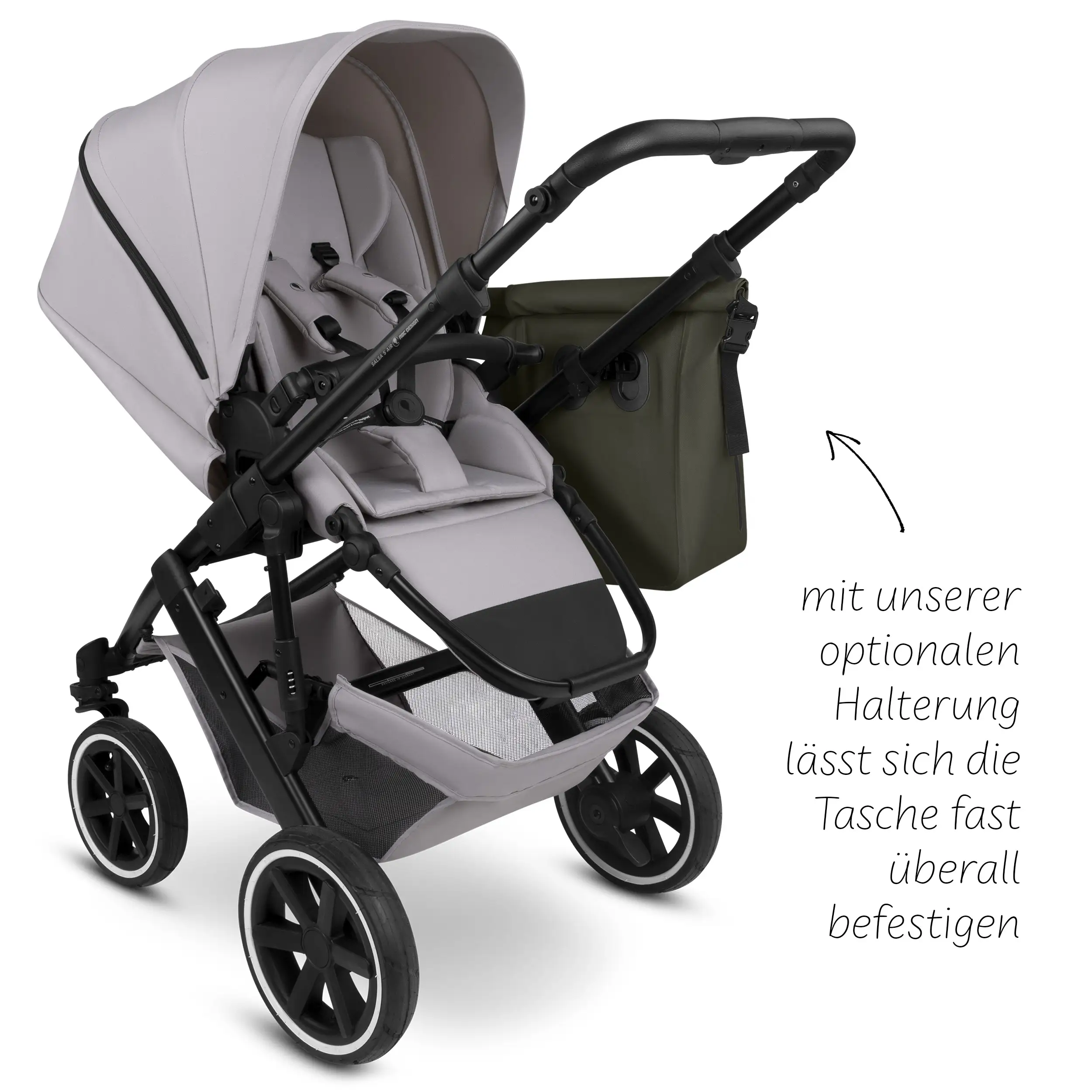 Torba podsiodłowa Sion 20L do wózka, przyczepki rowerowej i na co dzień - Avocado