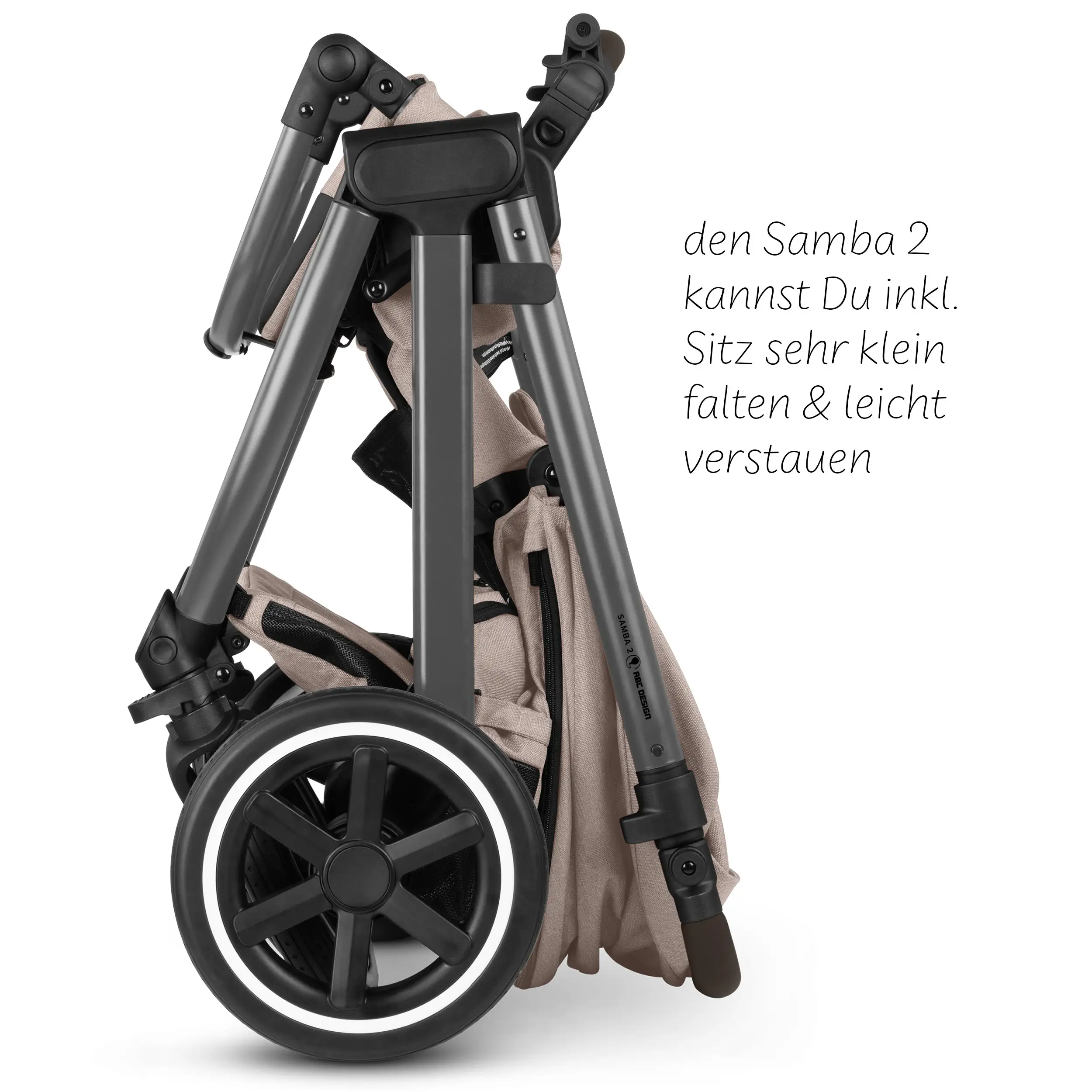 3in1-Kinderwagen-Set Samba 2 inkl. Babyschale Calla mit Liegefunktion - Camel