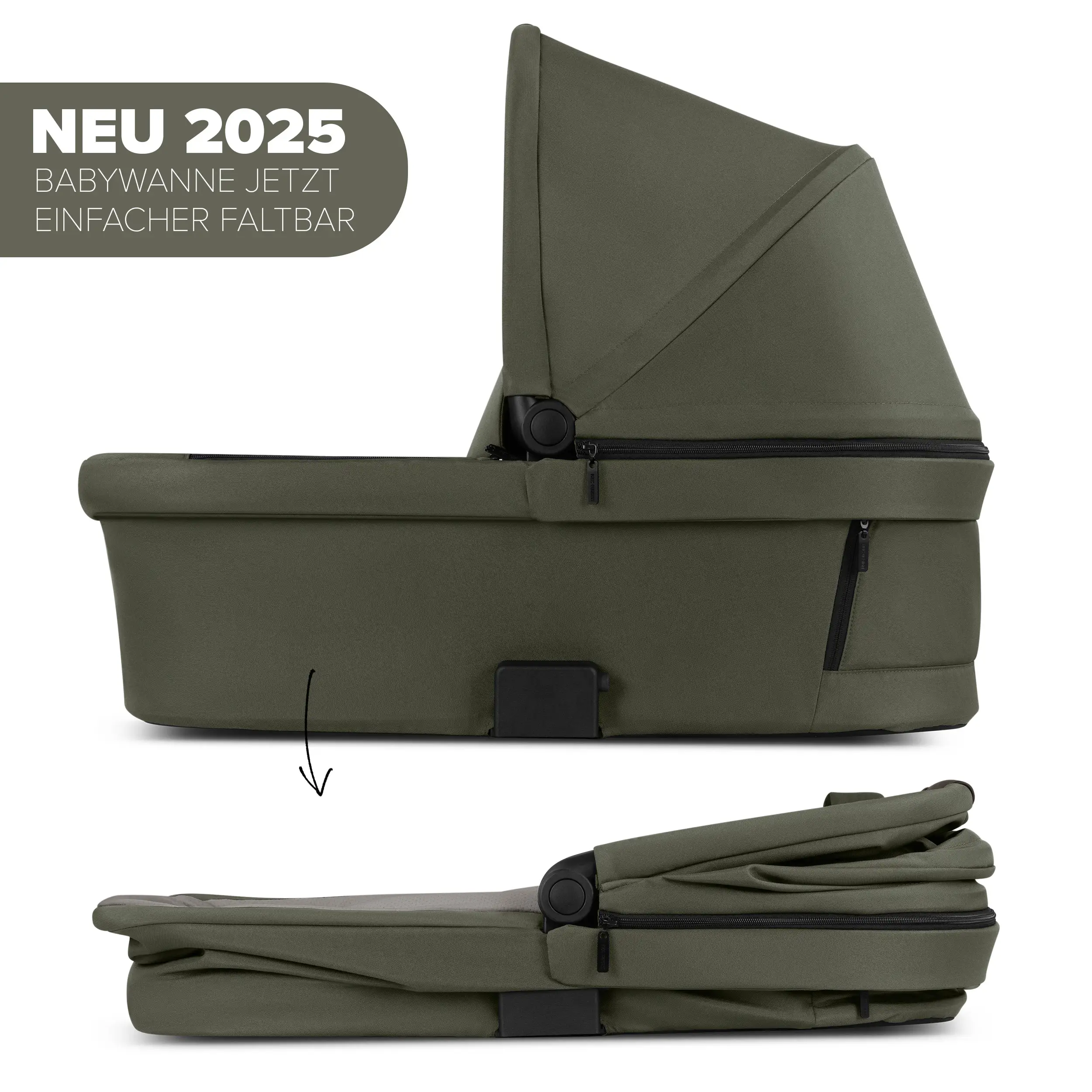 4in1-Kinderwagen-Set Samba 2 inkl. Babyschale Calla mit Liegefunktion - Avocado