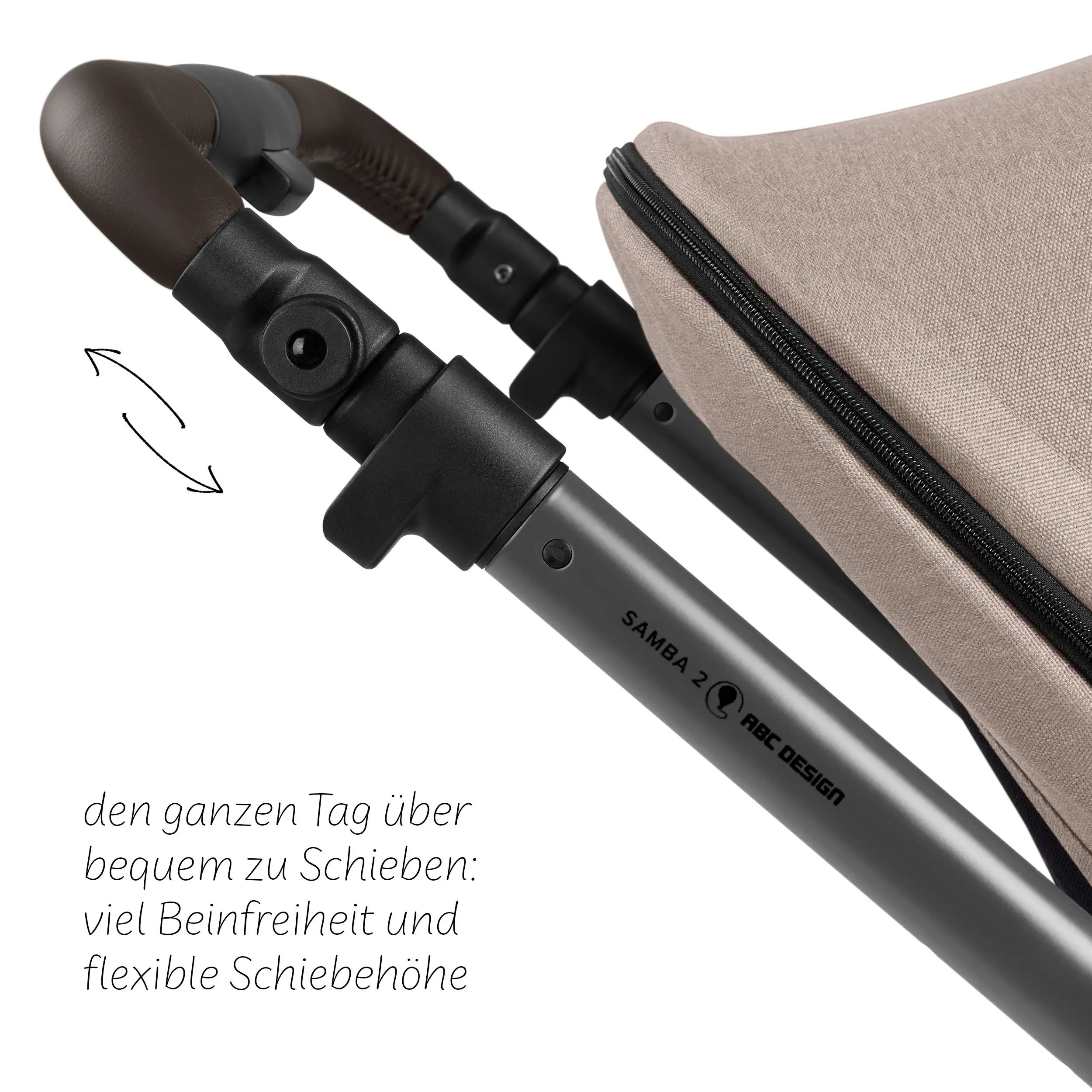 3in1-Kinderwagen-Set Samba 2 inkl. Babyschale Calla mit Liegefunktion - Camel