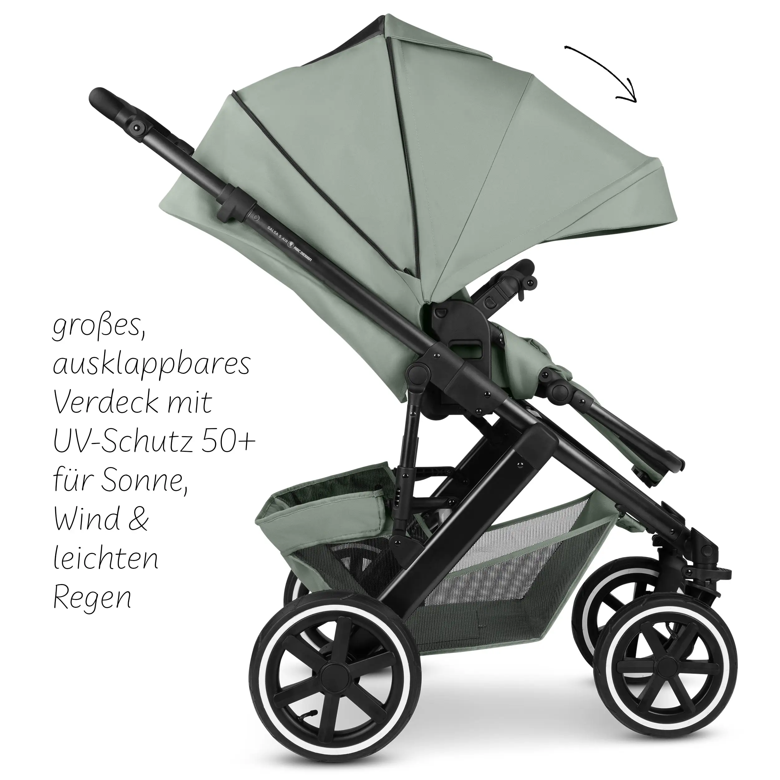 3in1-Kinderwagen-Set Salsa 5 Air inkl. Babyschale Calla mit Liegefunktion - Pine
