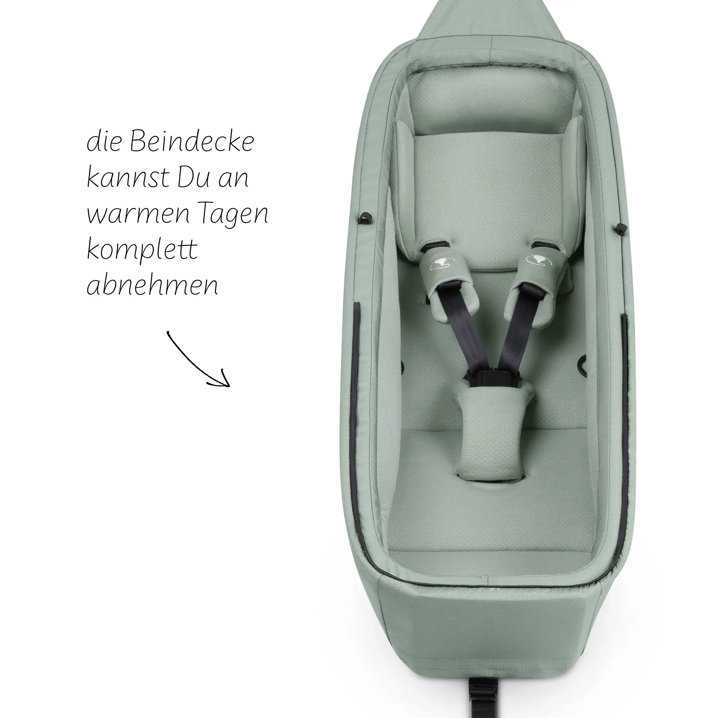 Wkładka dla noworodka do przyczepki rowerowej Tour - Olive