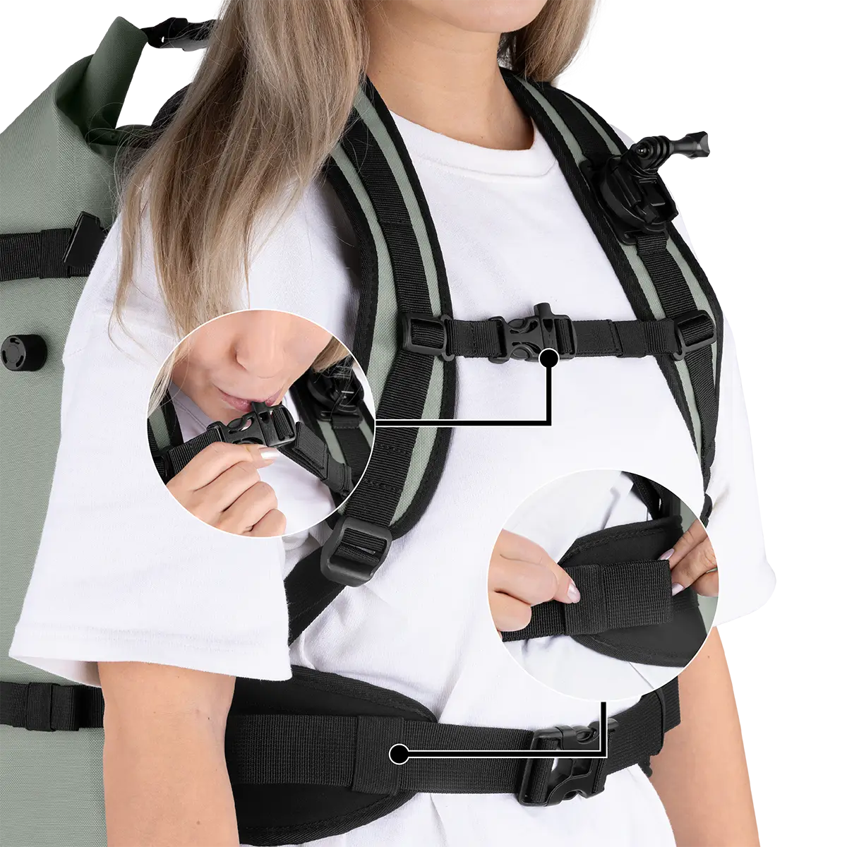 Regulowany system pasów